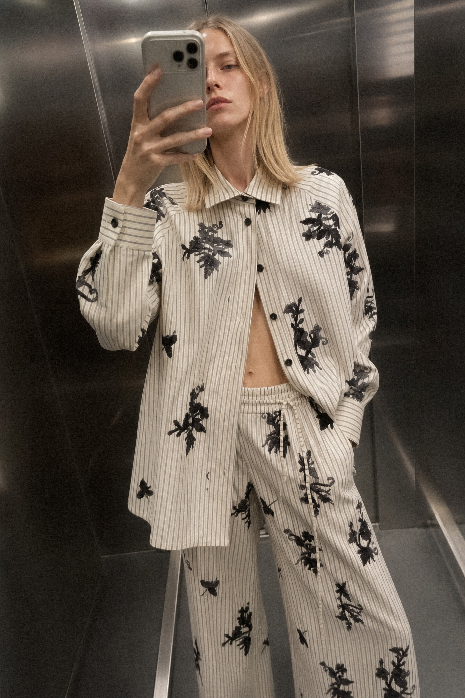 Grossiste LUMINA - Chemise à motif rayé intégral