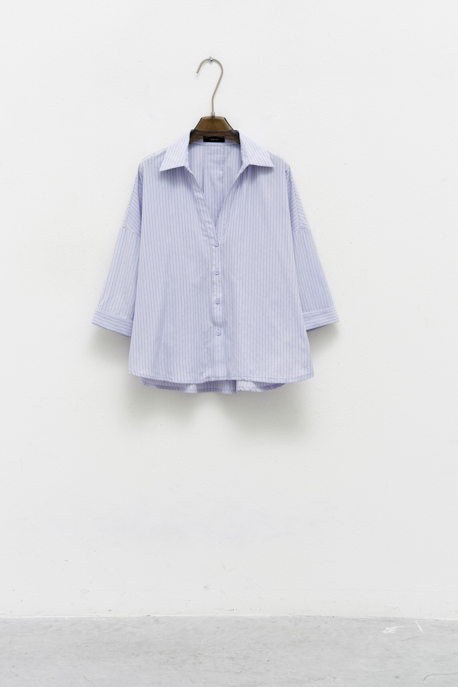 Wholesaler LUMINA - Striped shirt with embroidery detail