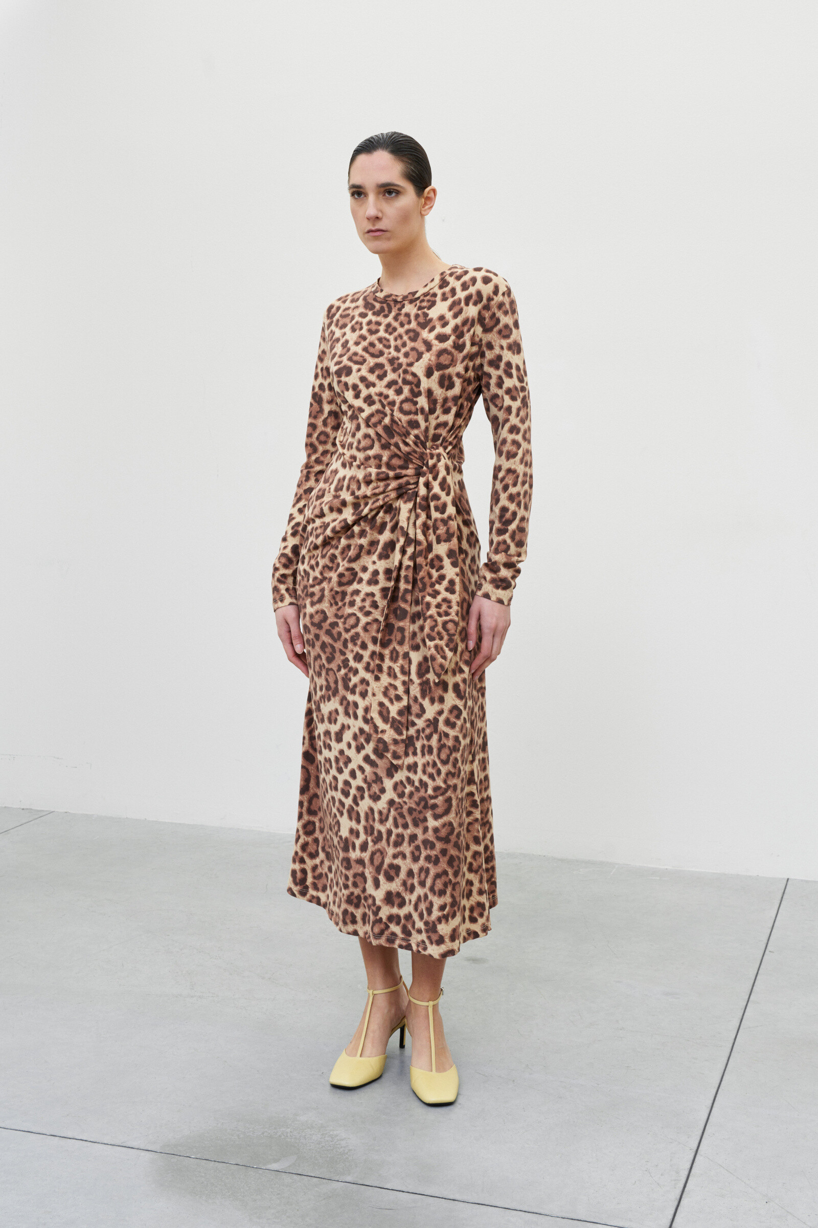 Wholesaler LUMINA - LONG COTTON DRESS WITH ANIMAL PRINT