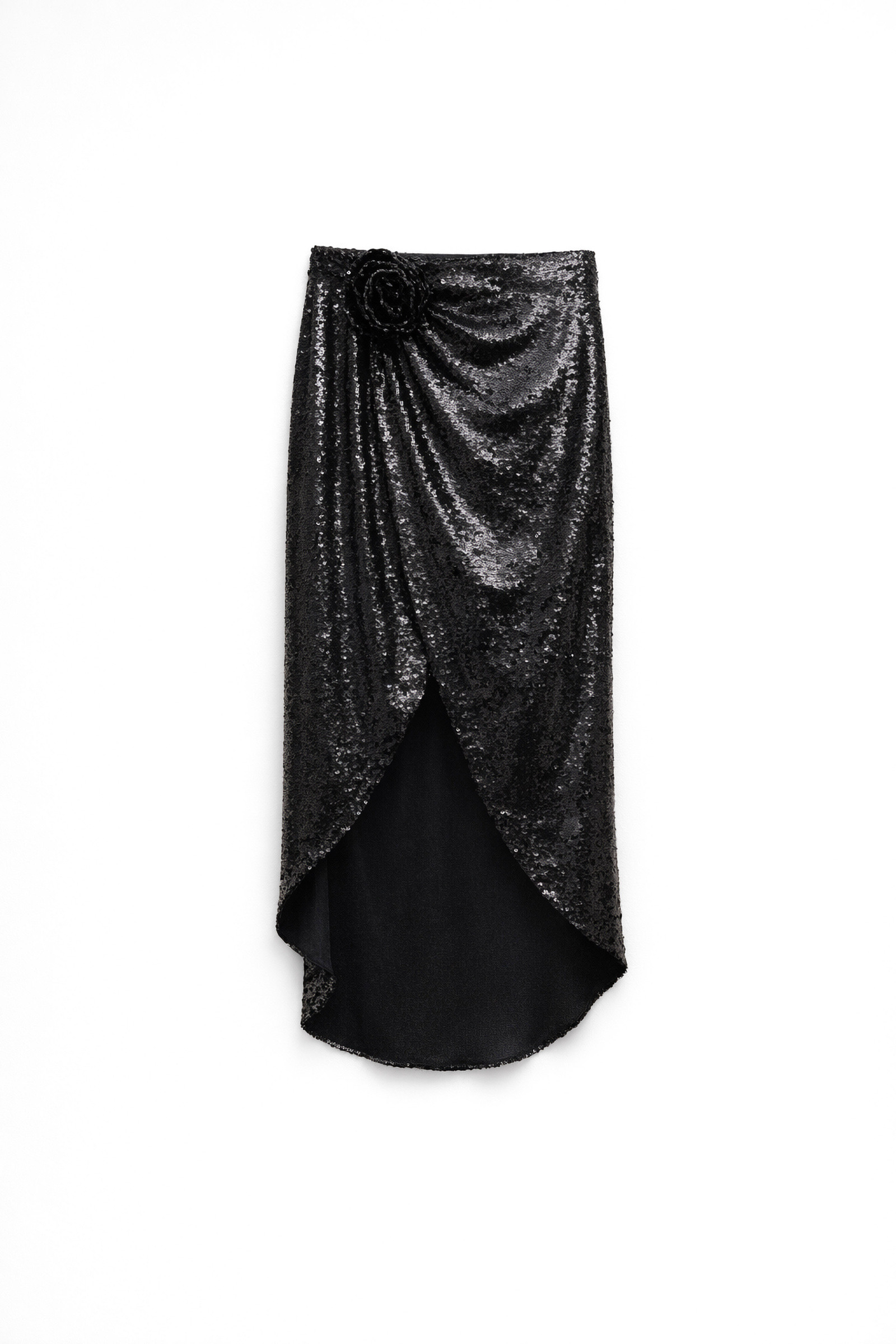 Wholesaler LUMINA - Midi skirt in mesh fabric with sequin embellishment