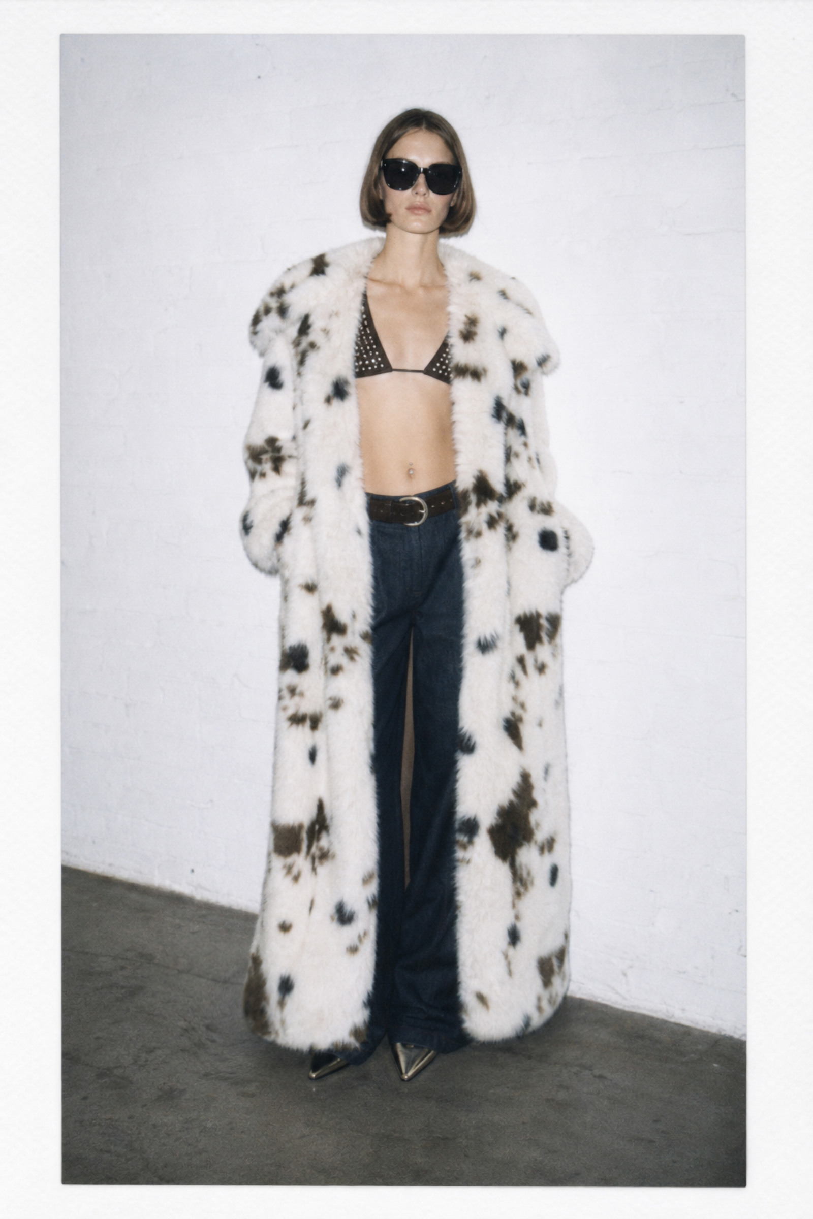 Wholesaler LUMINA - Long faux fur coat with lapels