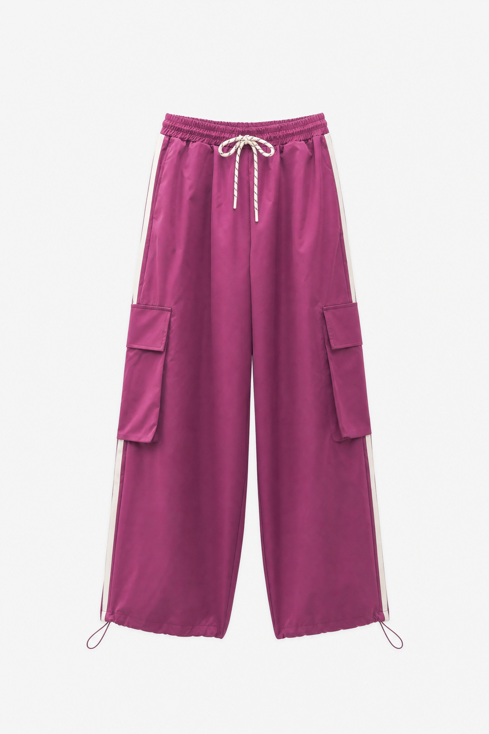Wholesaler LUMINA - Sporty cargo pants with decorative side stripes