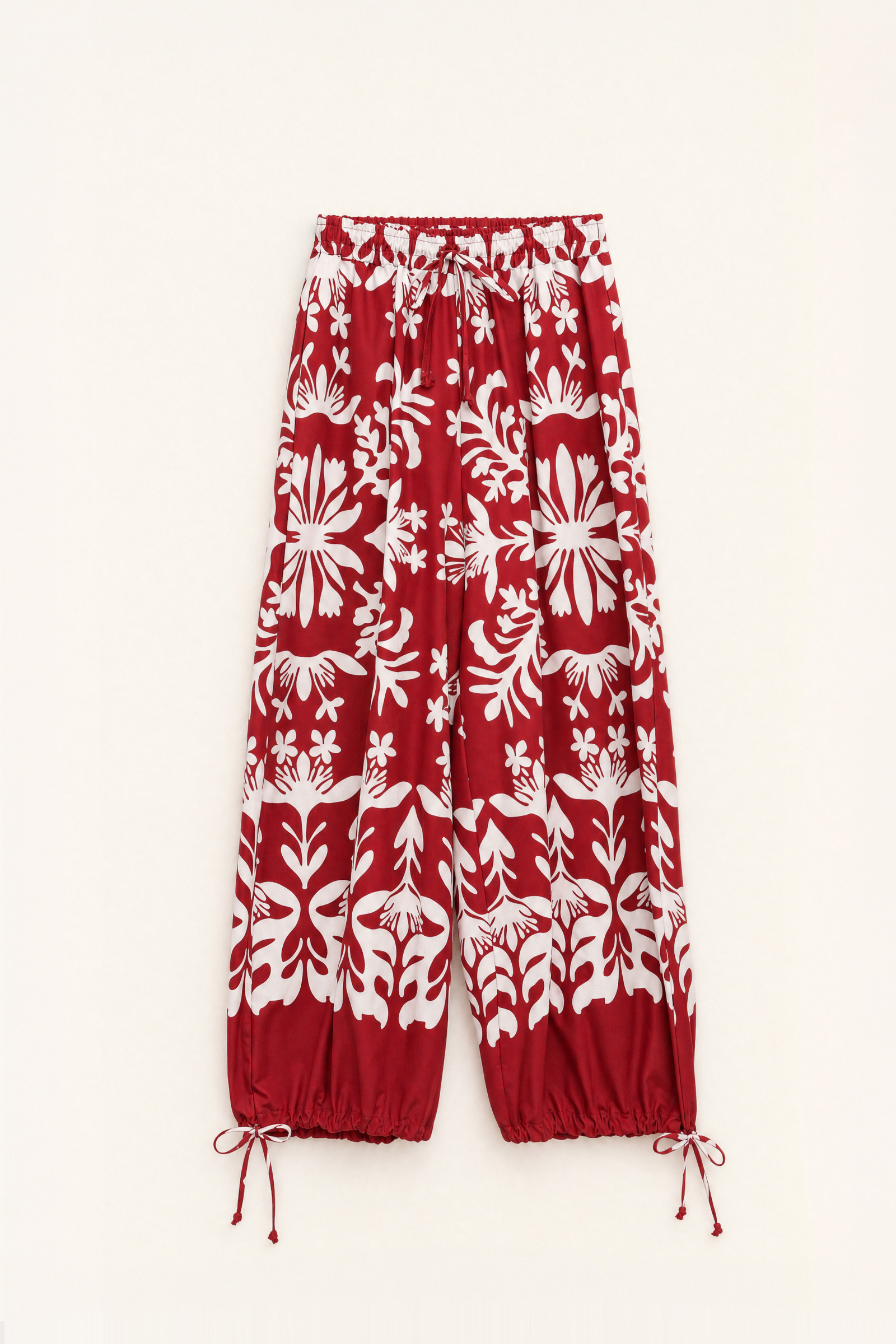 Grossiste LUMINA - Pantalon en coton avec imprimé tropical intégral