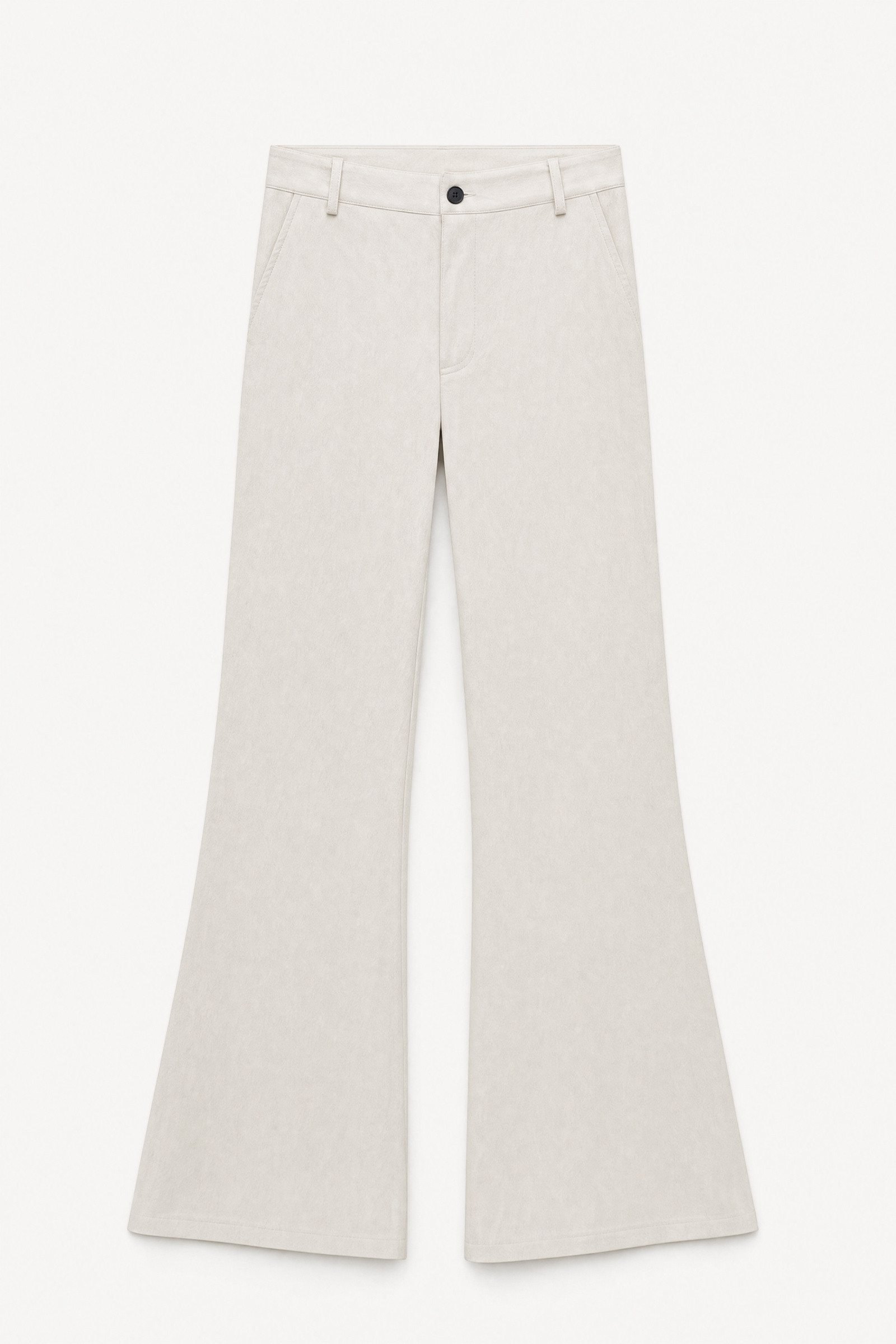 Grossiste LUMINA - Pantalon évasé en tissu simili cuir semi-brillant