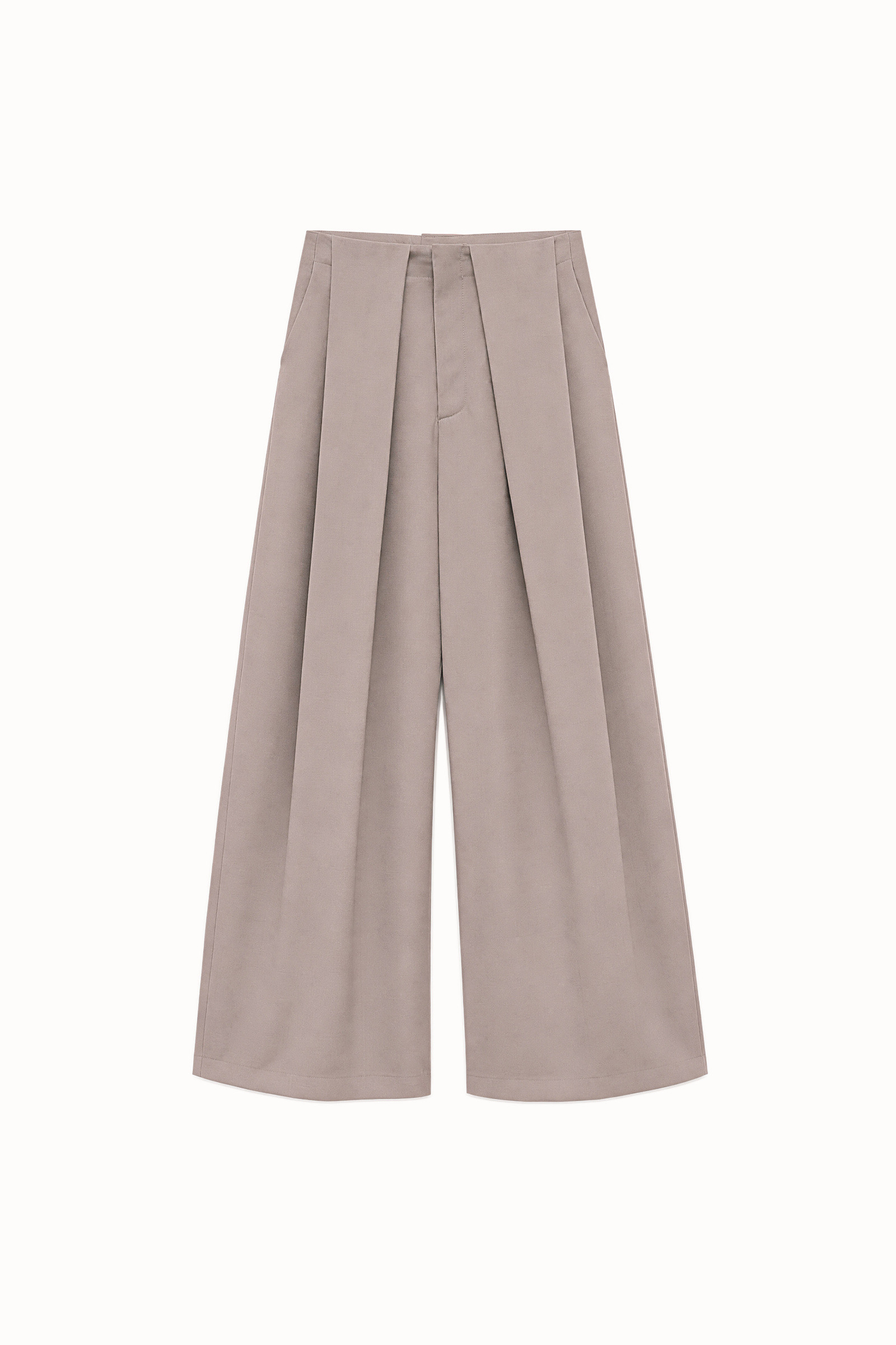 Grossiste LUMINA - Pantalon taille haute avec pinces frontales doubles pour une silhouette sculptée