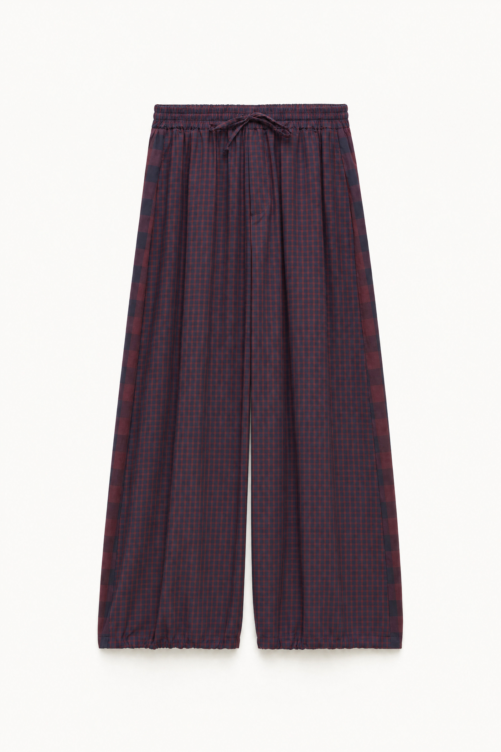 Grossiste LUMINA - Pantalon large à double motif à carreaux