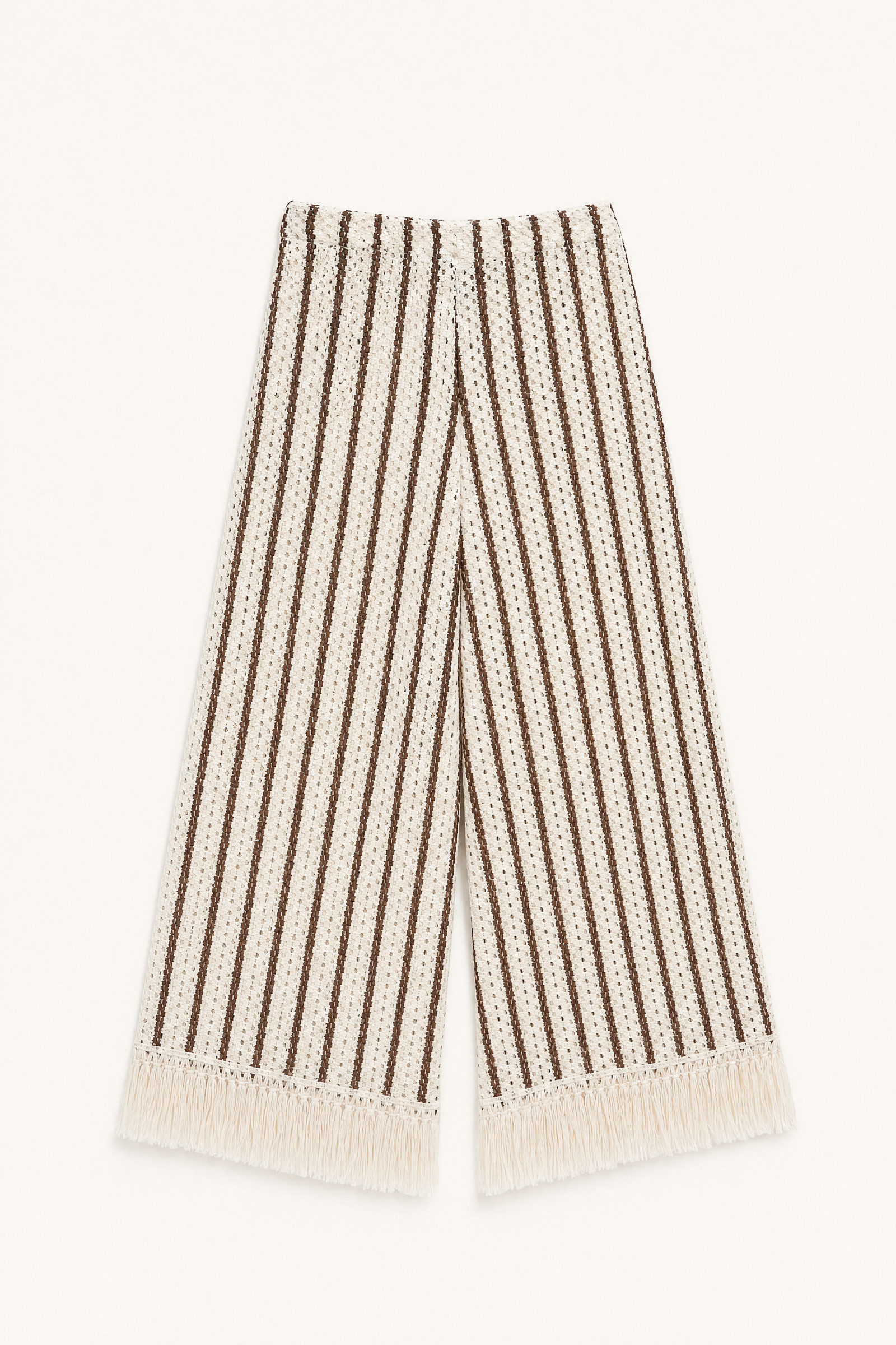 Wholesaler LUMINA - Openwork knit trousers with striped pattern