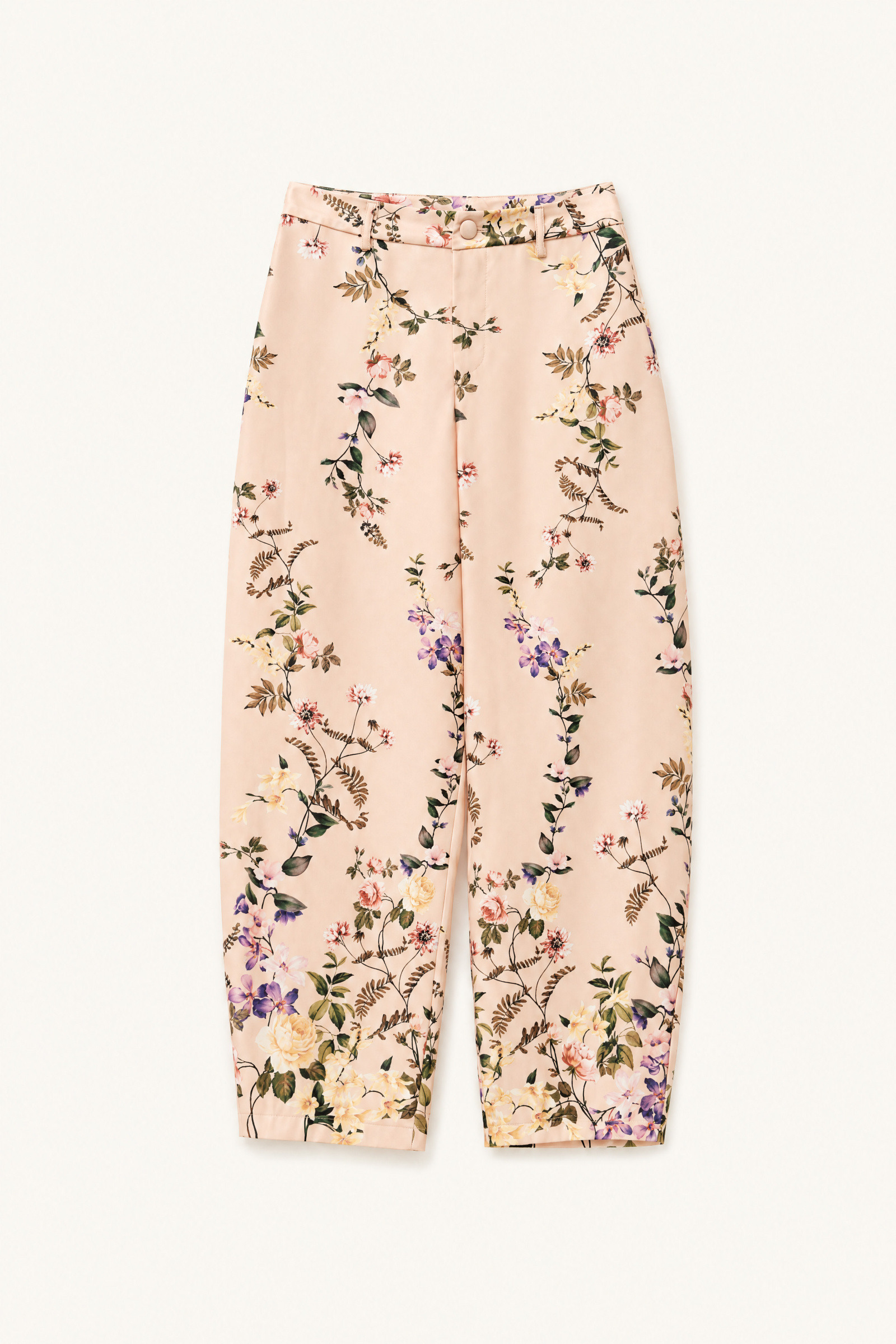 Wholesaler LUMINA - Satin fabric trousers with all-over floral print
