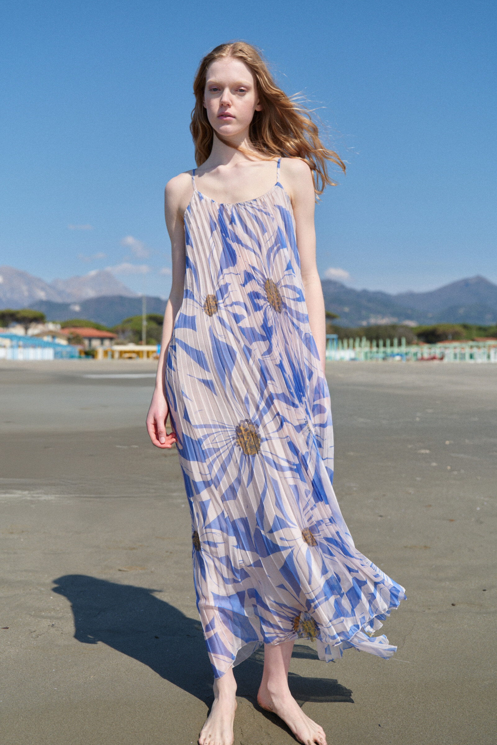 Wholesaler LUMINA - Long pleated dress with print