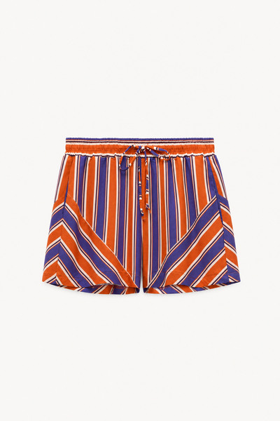 Grossiste LUMINA - Short en viscose à rayures multicolores Grossiste LUMINA - Short en viscose à rayures multicolores