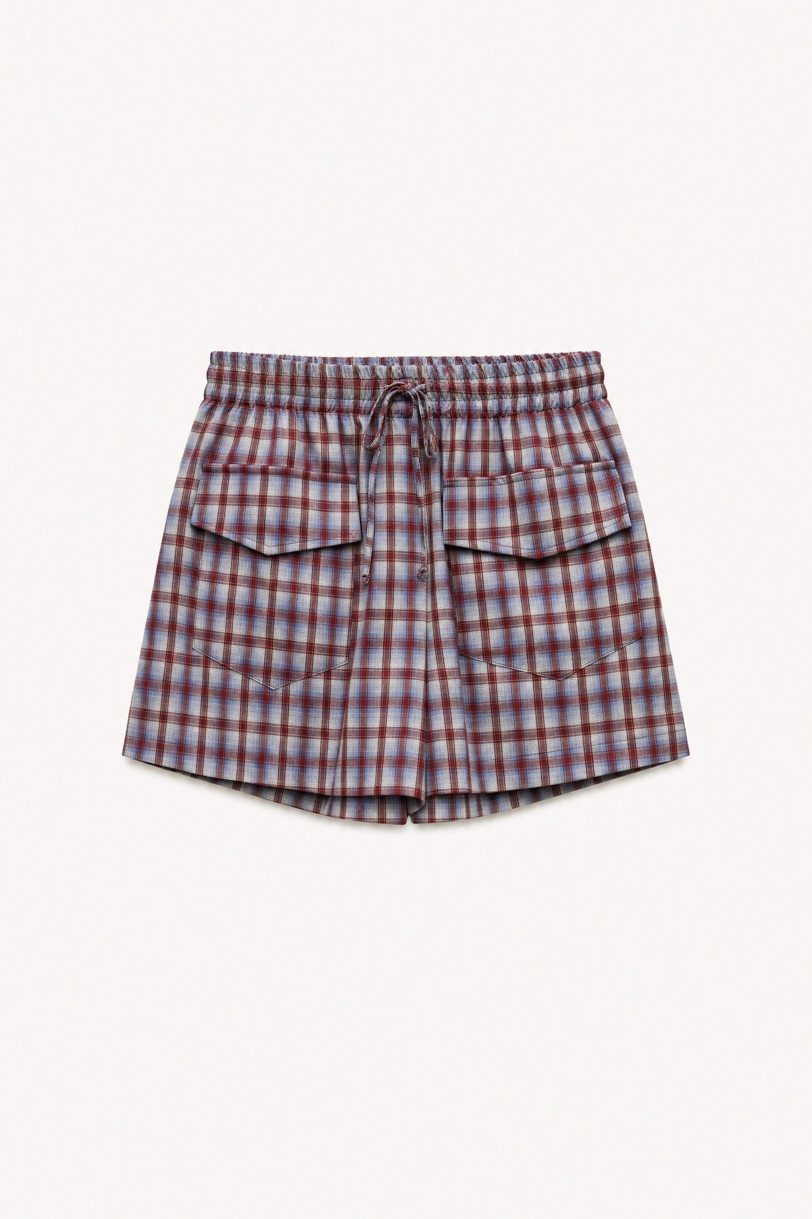 Großhändler LUMINA - Shorts aus Viskosemischung mit Tartan-Muster