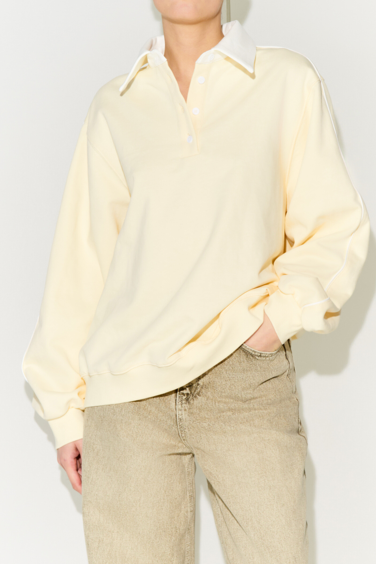 Großhändler LUMINA - SWEATSHIRT MIT KONTRASTKRAGEN