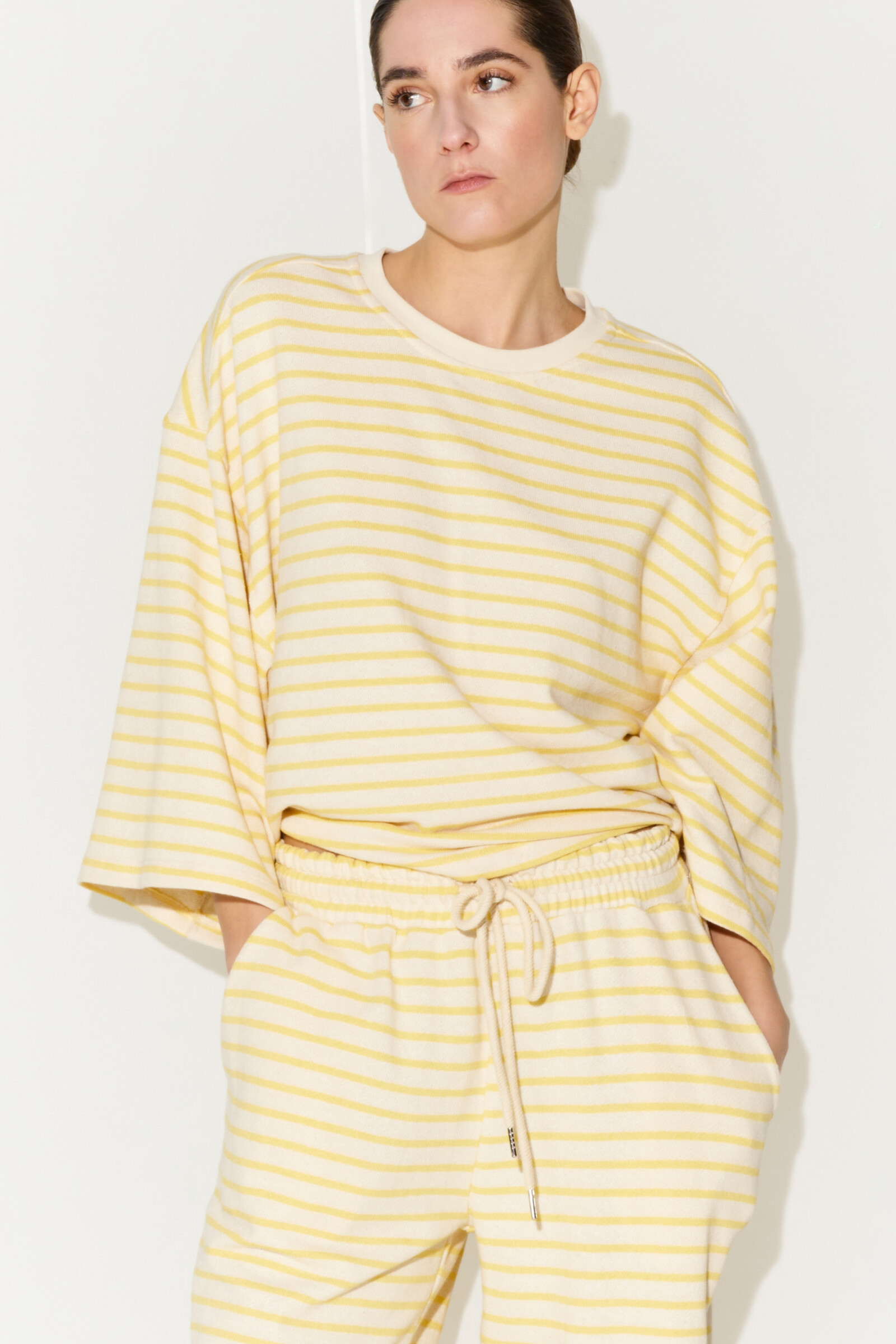 Wholesaler LUMINA - Striped sweatshirts with 3/4 sleeves