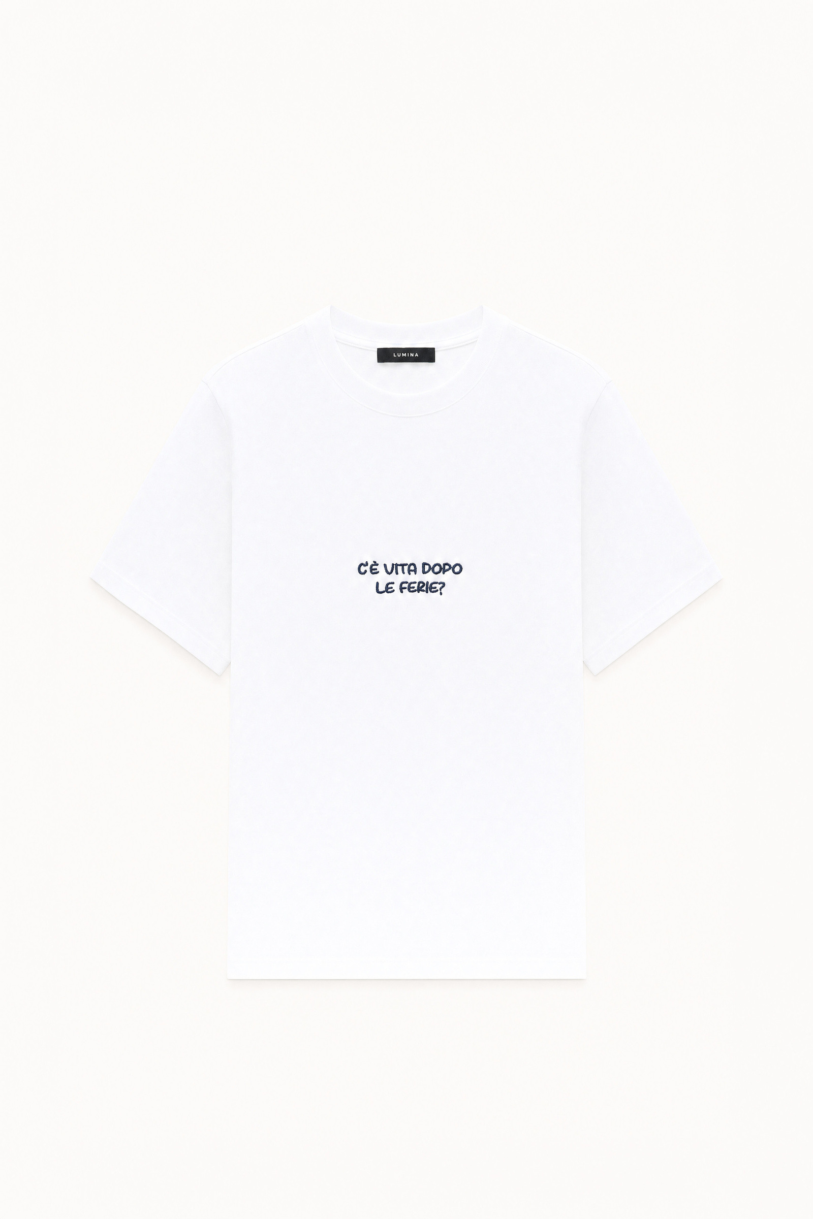 Grossista LUMINA - T-shirt in cotone a maniche corte e girocollo