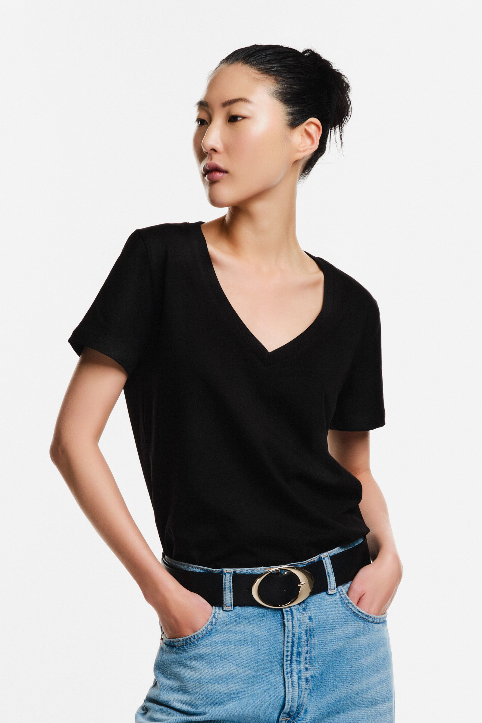 Mayorista LUMINA - Camiseta con mangas cortas y vista V