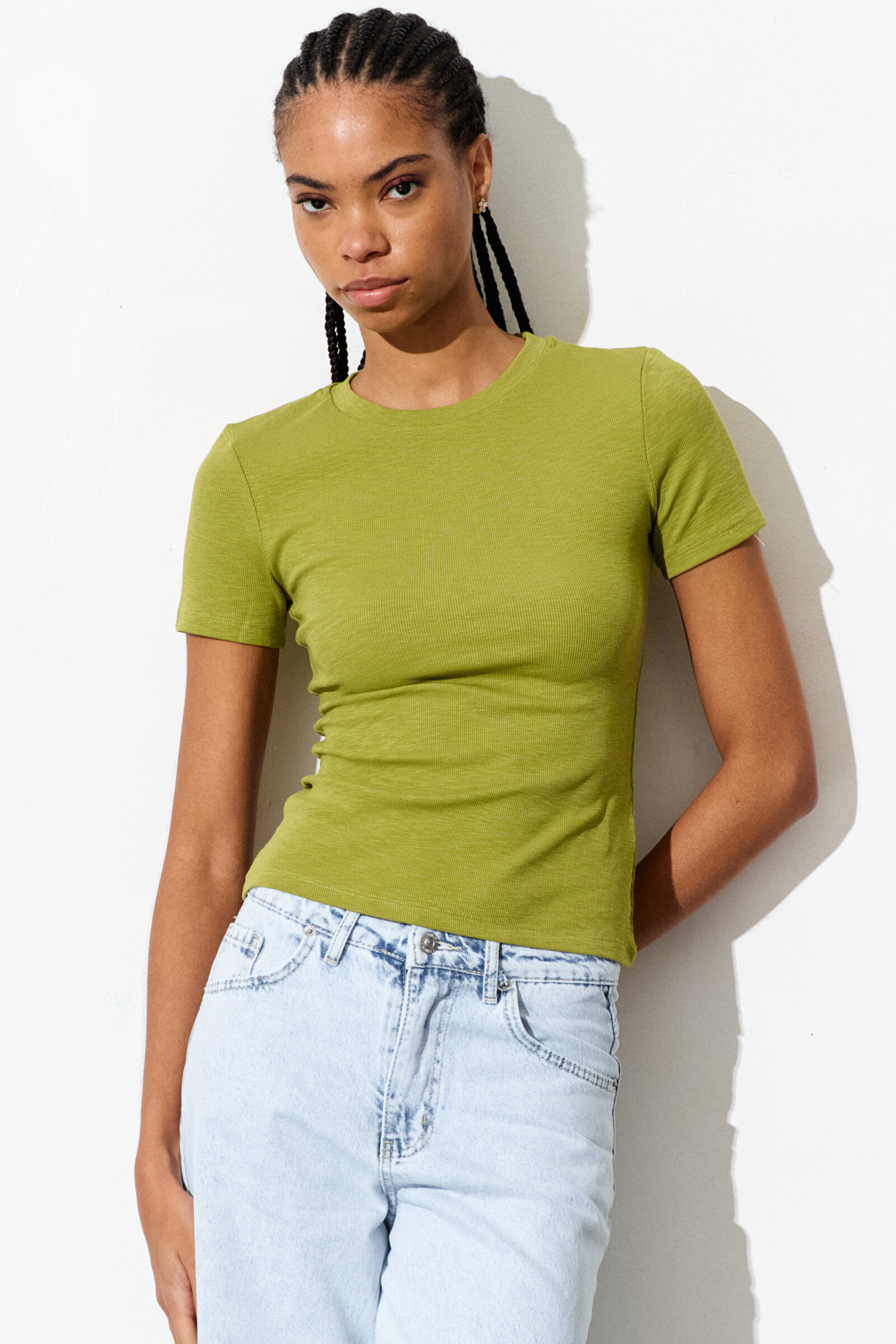 Wholesaler LUMINA - TOP WITH SHORT SLEEVES AND ROUND NECK