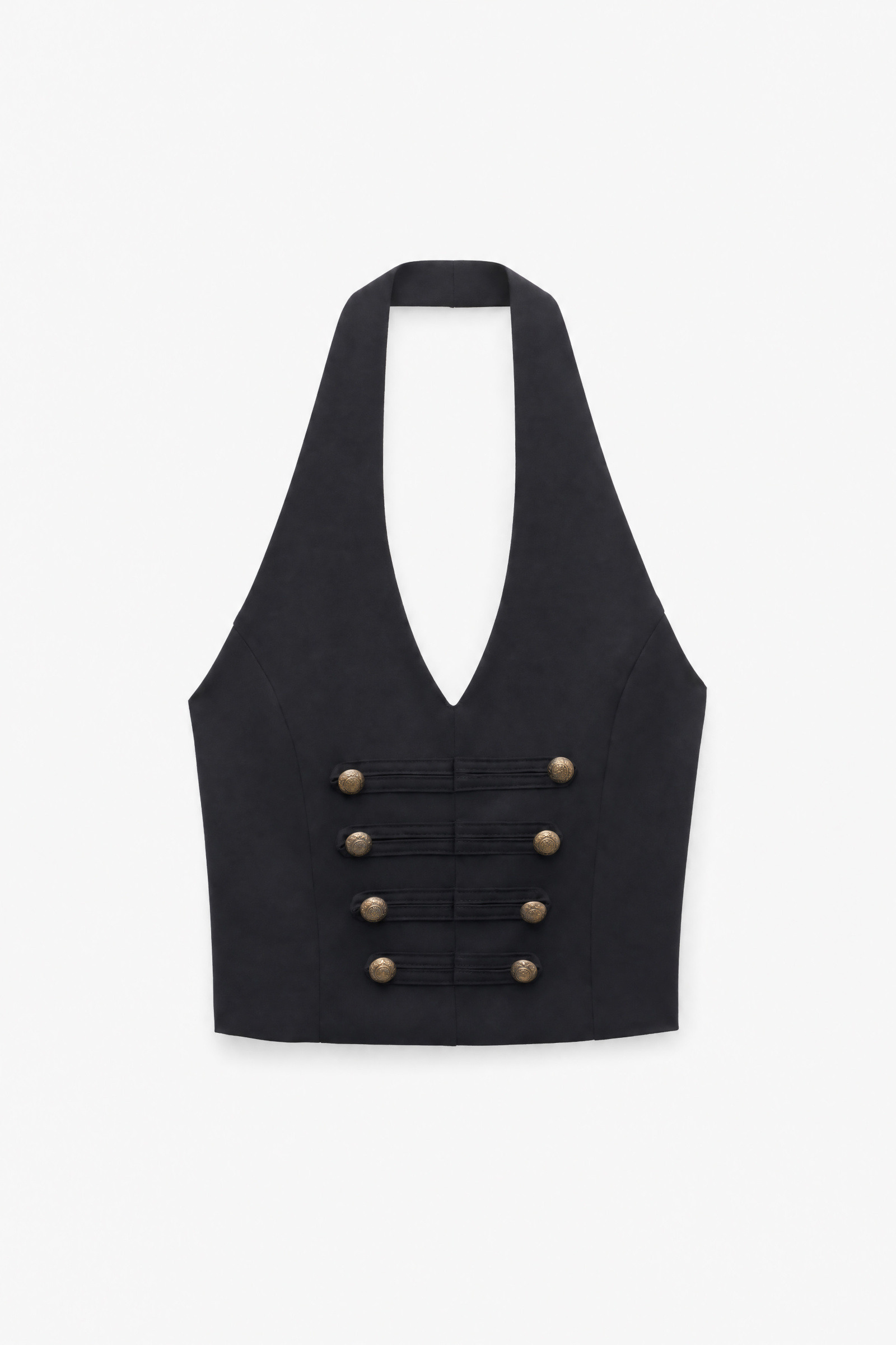 Wholesaler LUMINA - Halter top with front construction featuring bands and double buttons