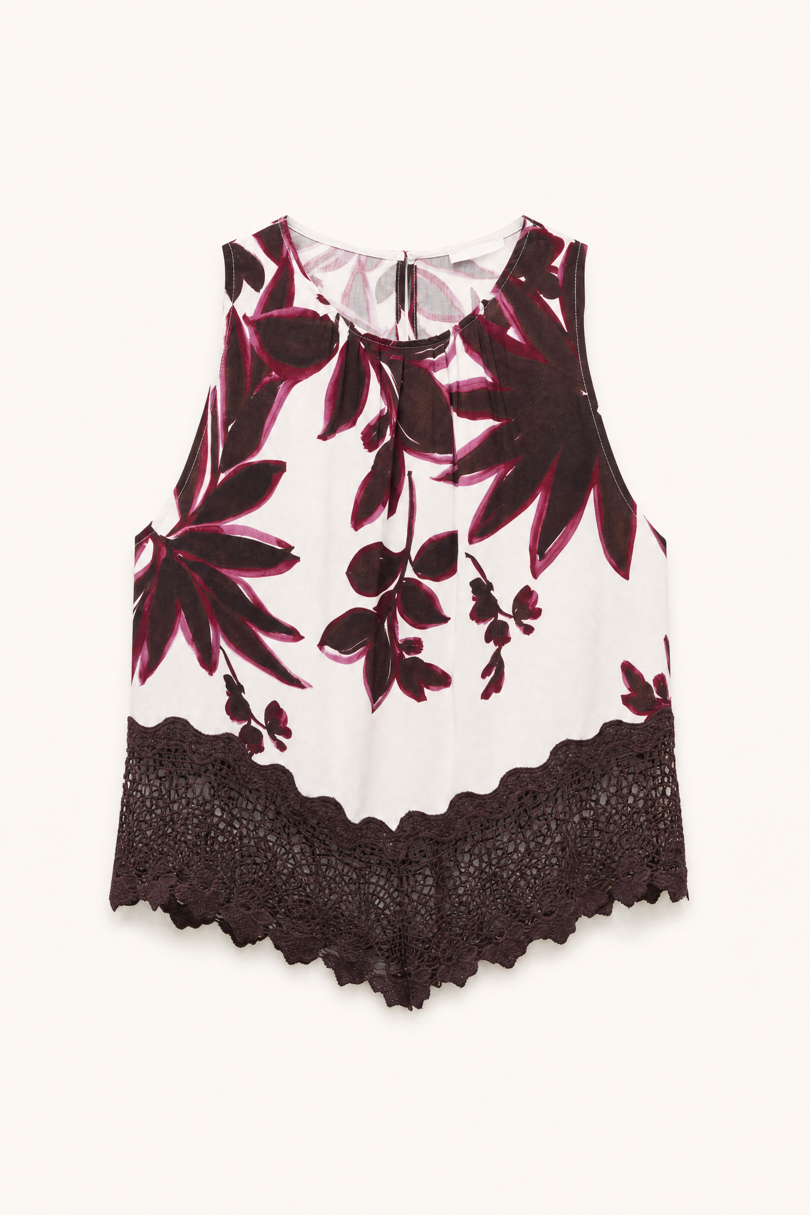 Wholesaler LUMINA - Leafy floral print top and shorts set