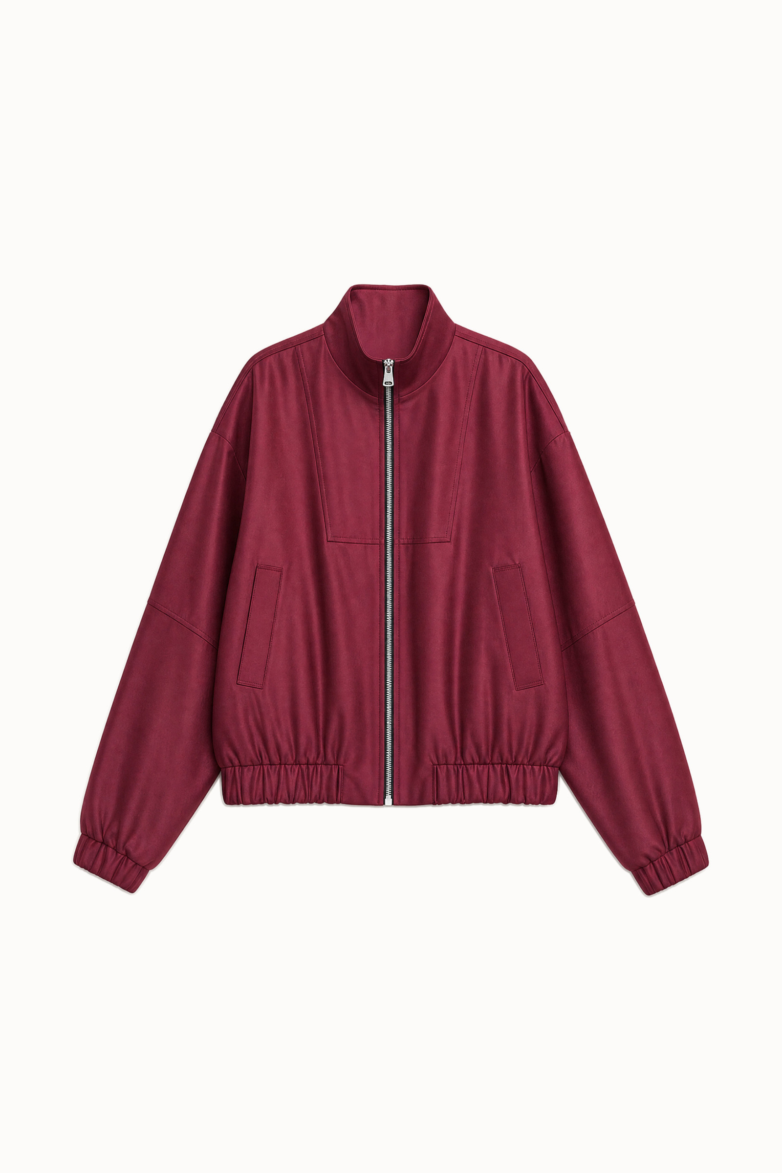 Wholesaler LUMINA - Bomber jacket in fabric with a light glossy satin finish