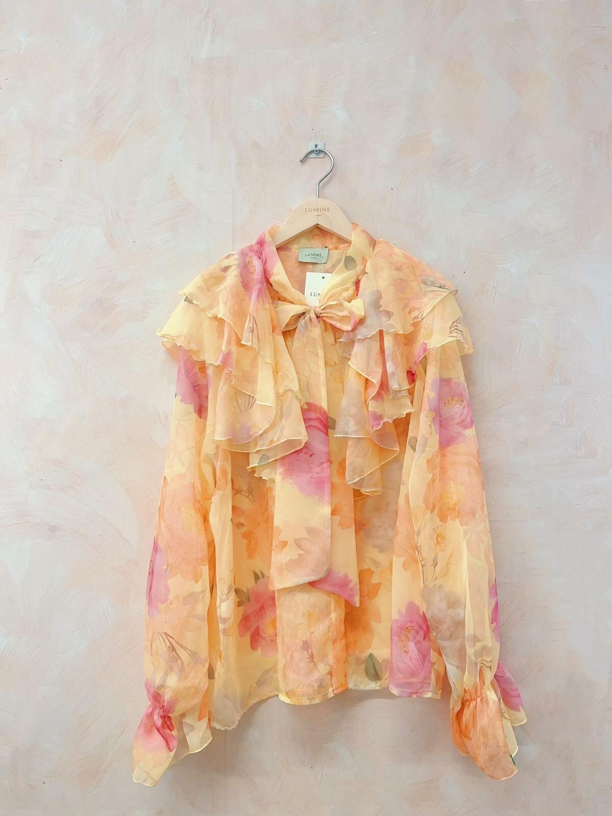 Grossiste LUMINE - Blouse volantee en voile