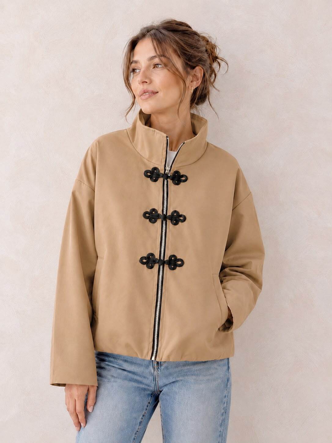 Grossiste LUMINE - Blouson zip+noeud