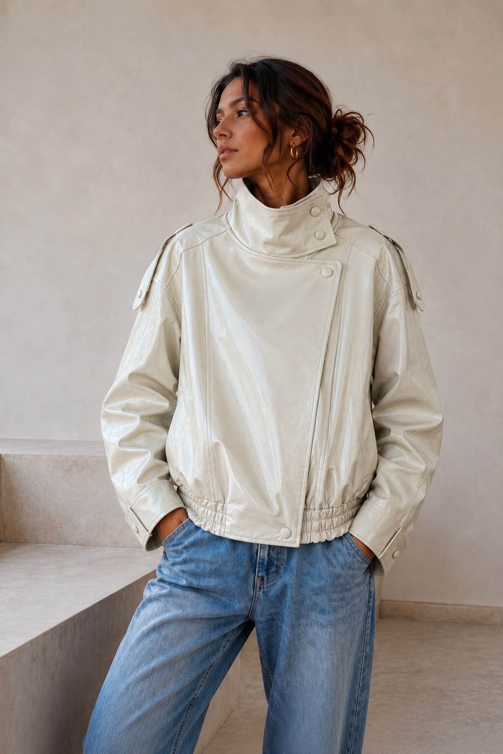 Wholesaler LUMINE - Shiny bomber jacket