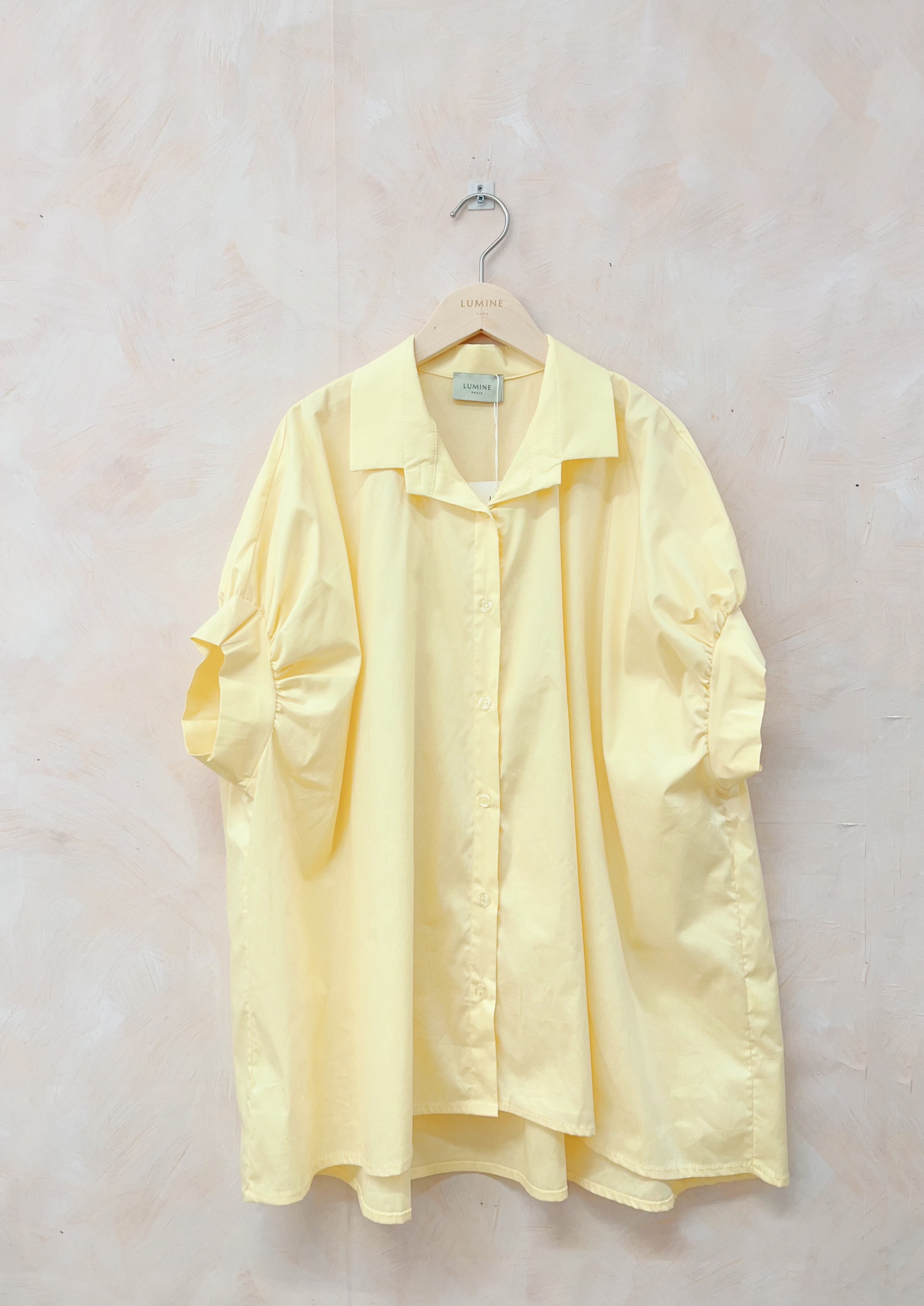 Mayorista LUMINE - Camisa de algodón de manga corta oversize