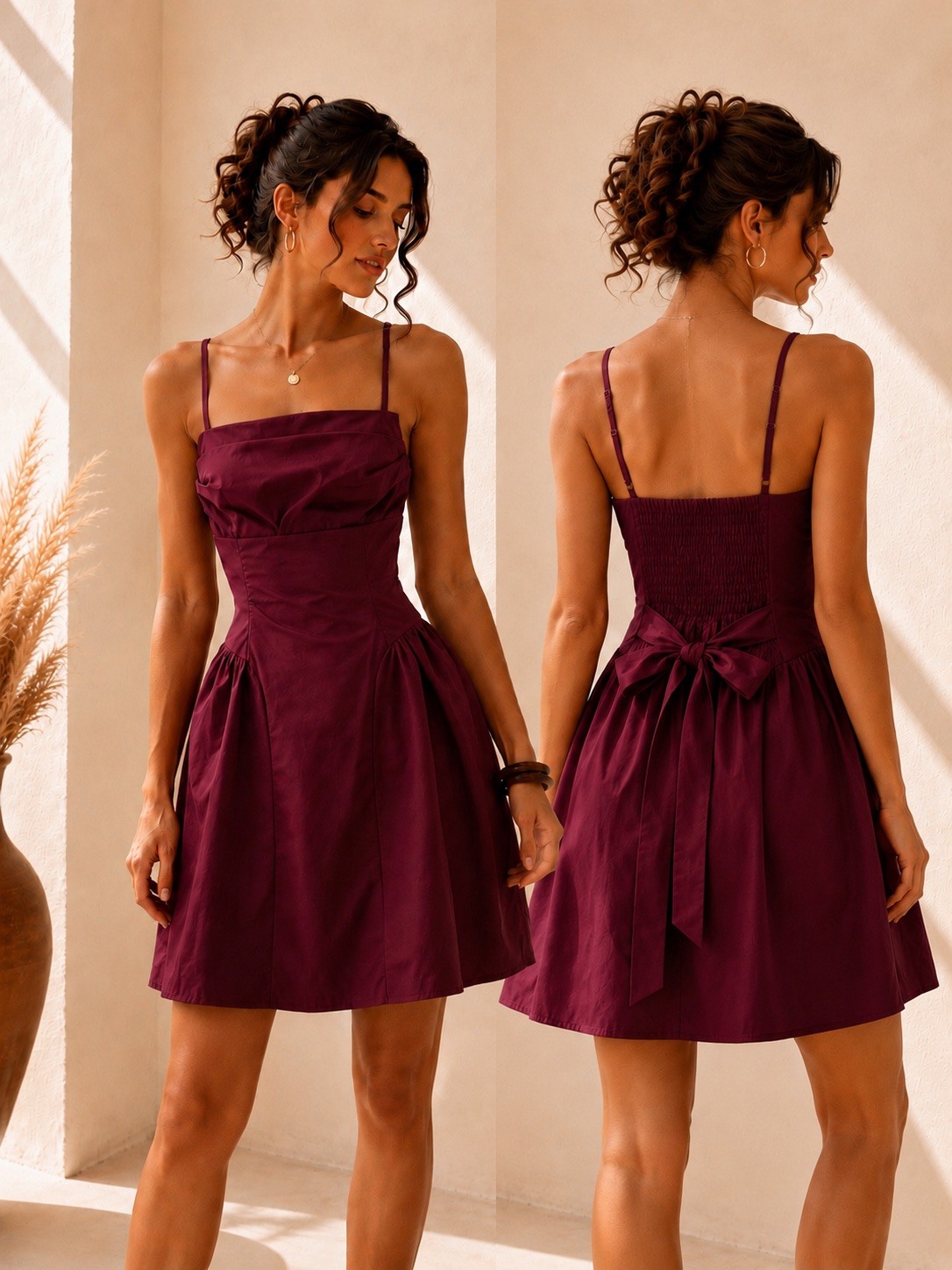 Großhändler LUMINE - Kurzes Baumwollkleid