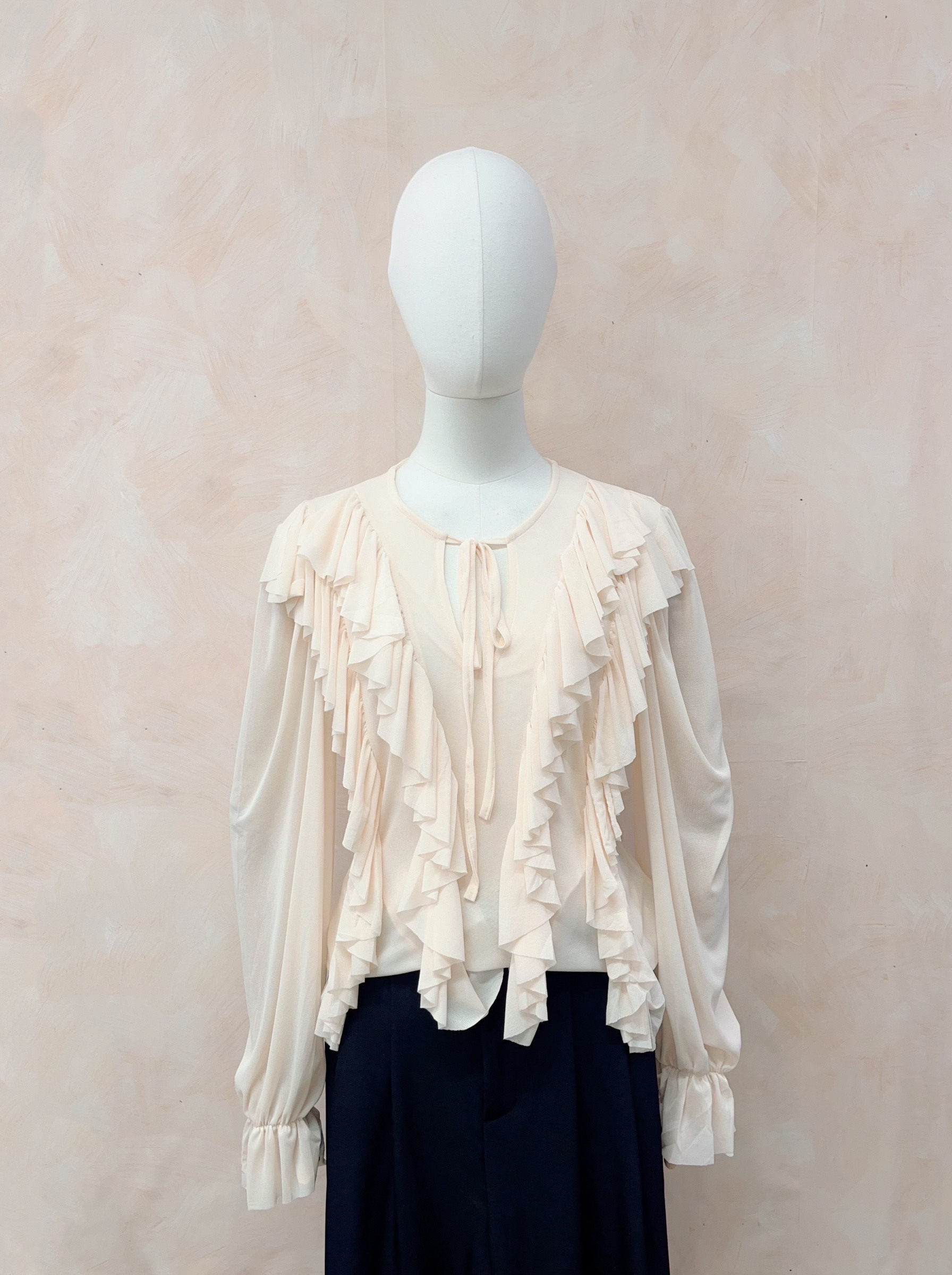 Grossiste LUMINE - Chemise volant mousseline