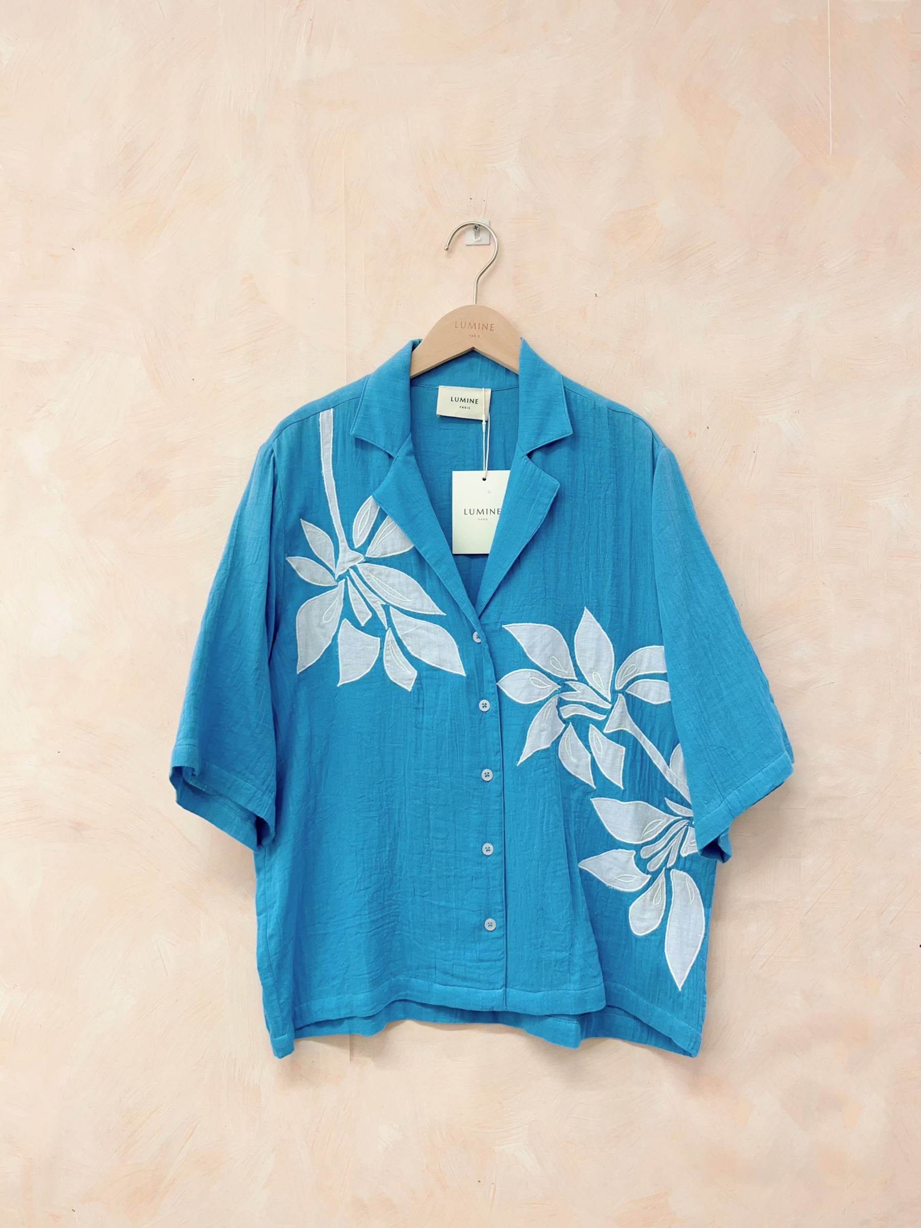 Grossiste LUMINE - Chemise double gaz brodée fleur