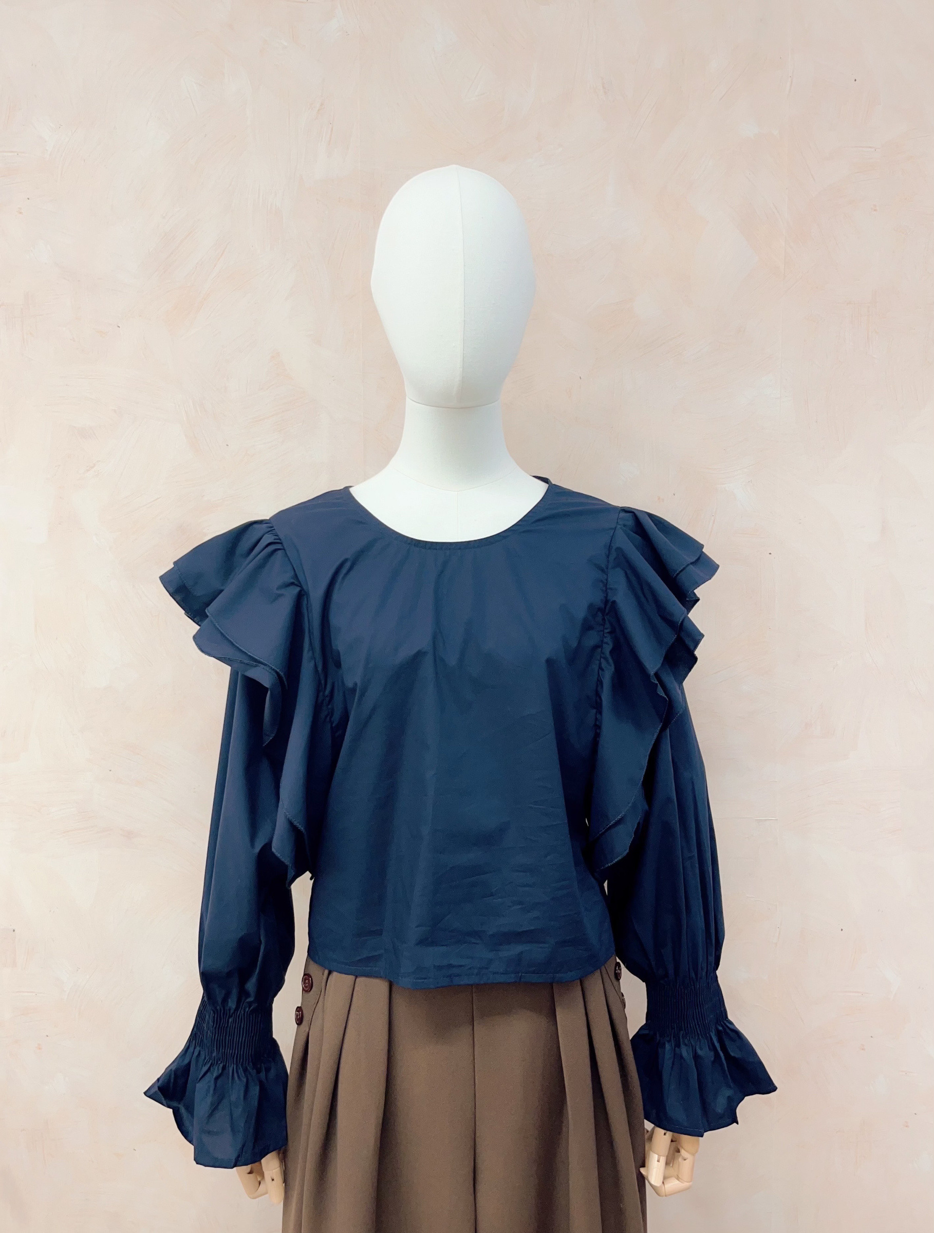 Grossiste LUMINE - Top en coton froufrou