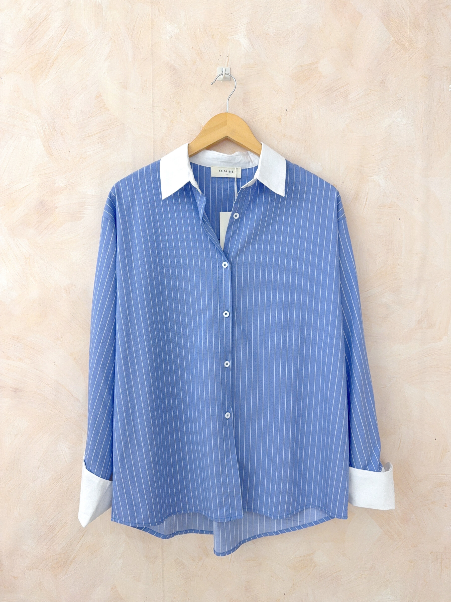 Grossiste LUMINE - Chemise en coton rayure manche longue