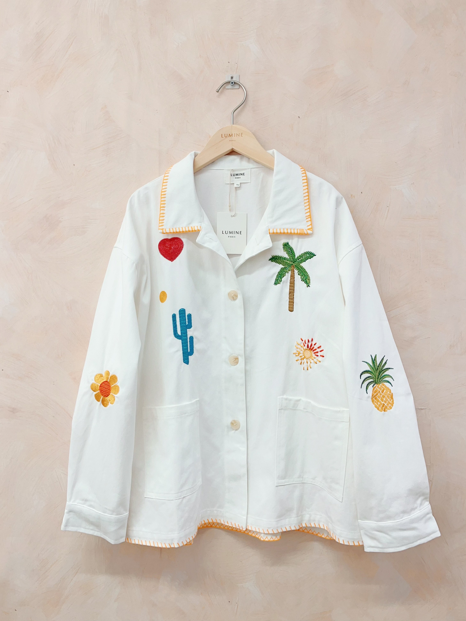 Grossiste LUMINE - Veste brodée palmier