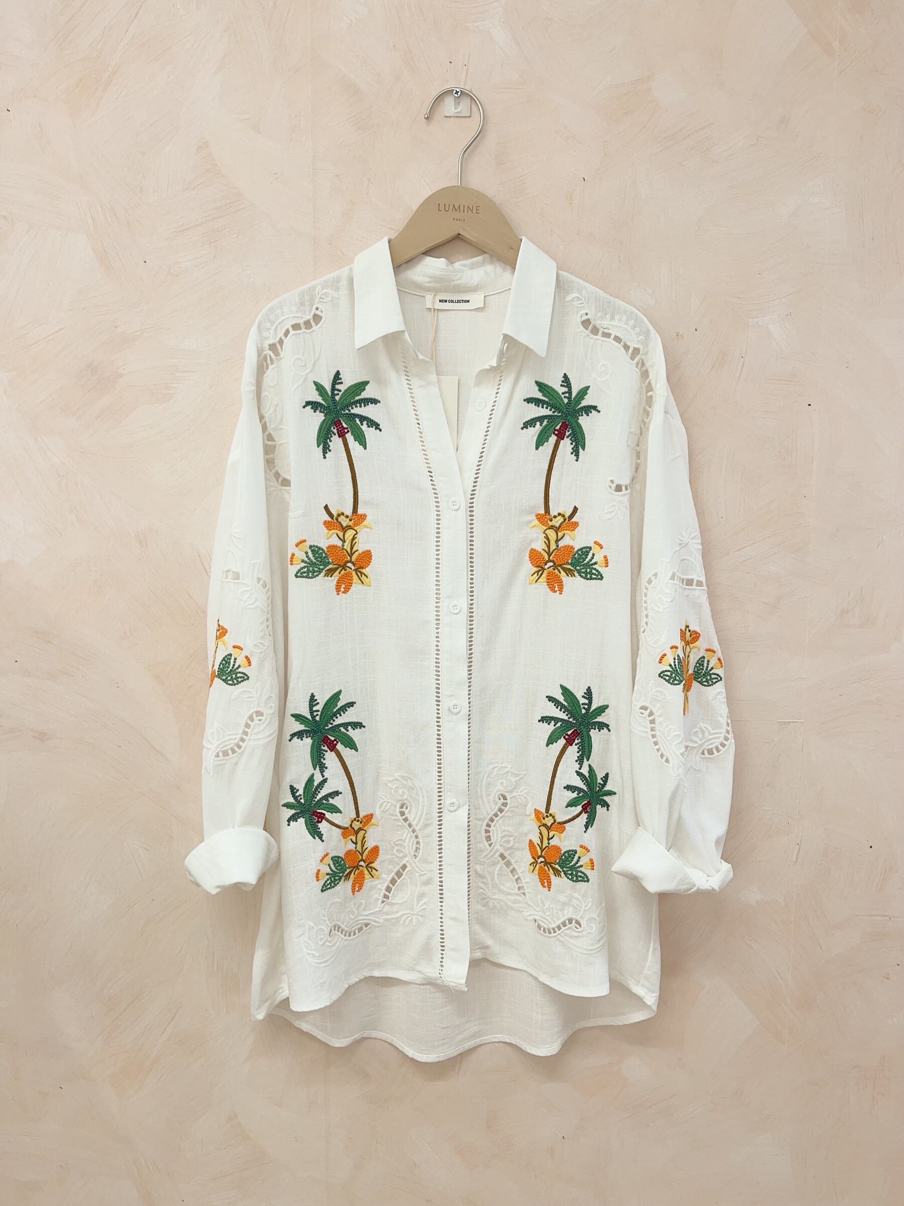 Wholesaler LUMINE - Palm embroidery cotton shirt