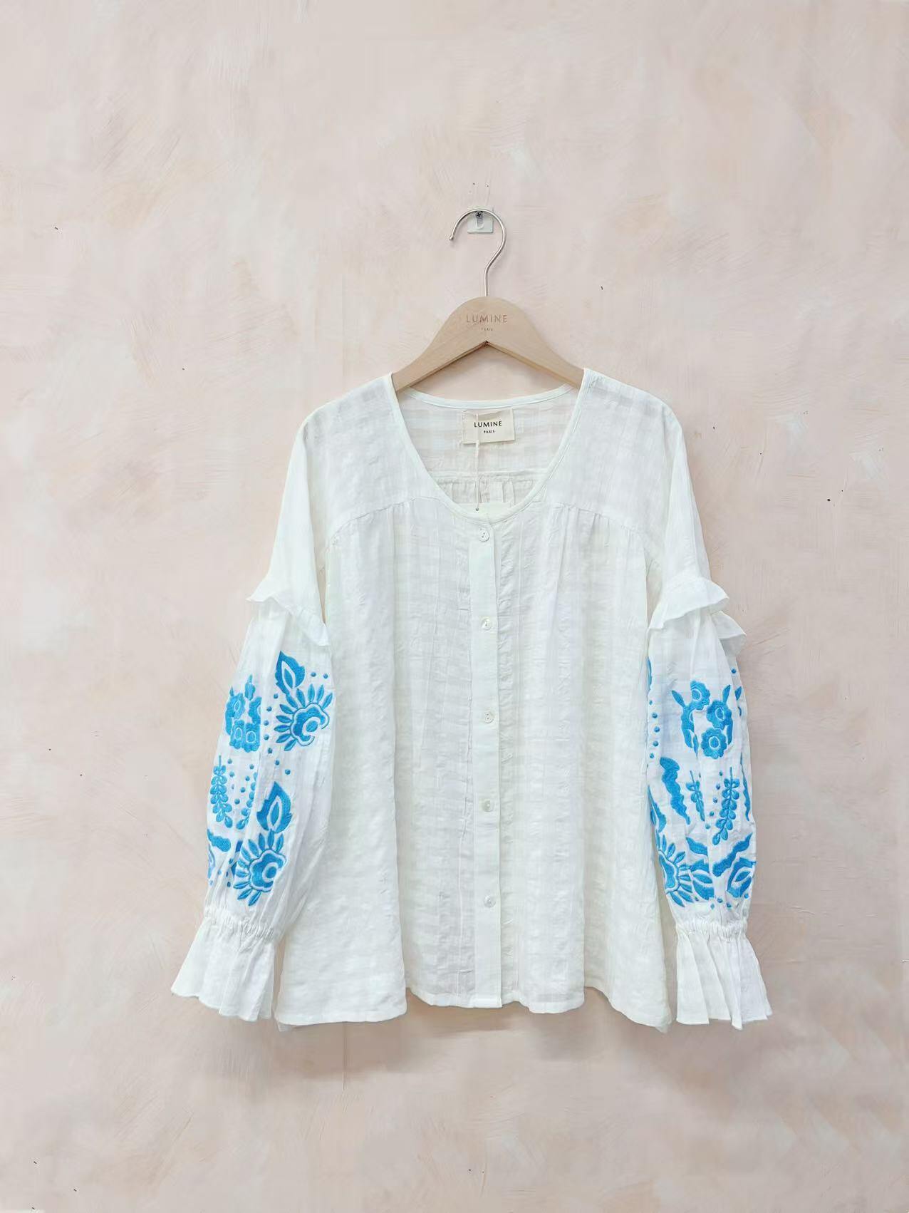 Grossiste LUMINE - Chemise oversize brodée