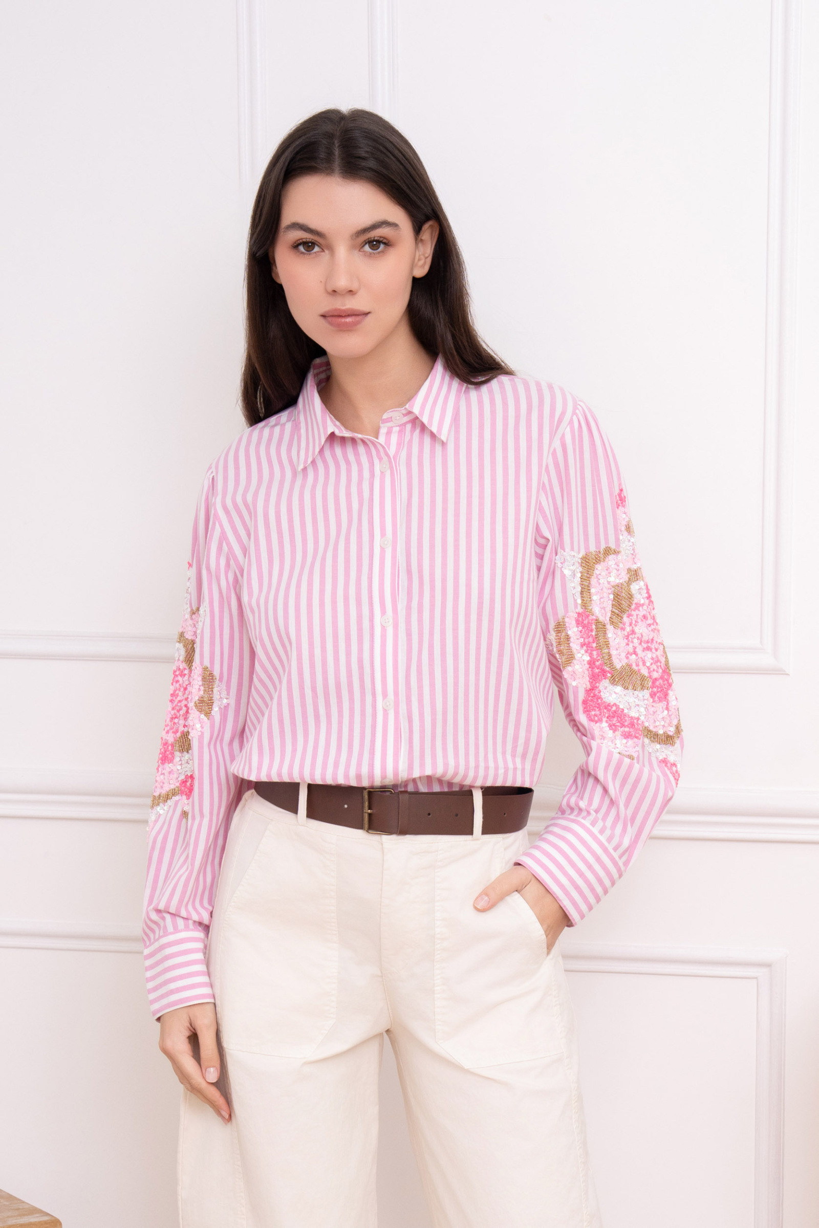 Wholesaler LUMINE - Cotton shirt with sequins