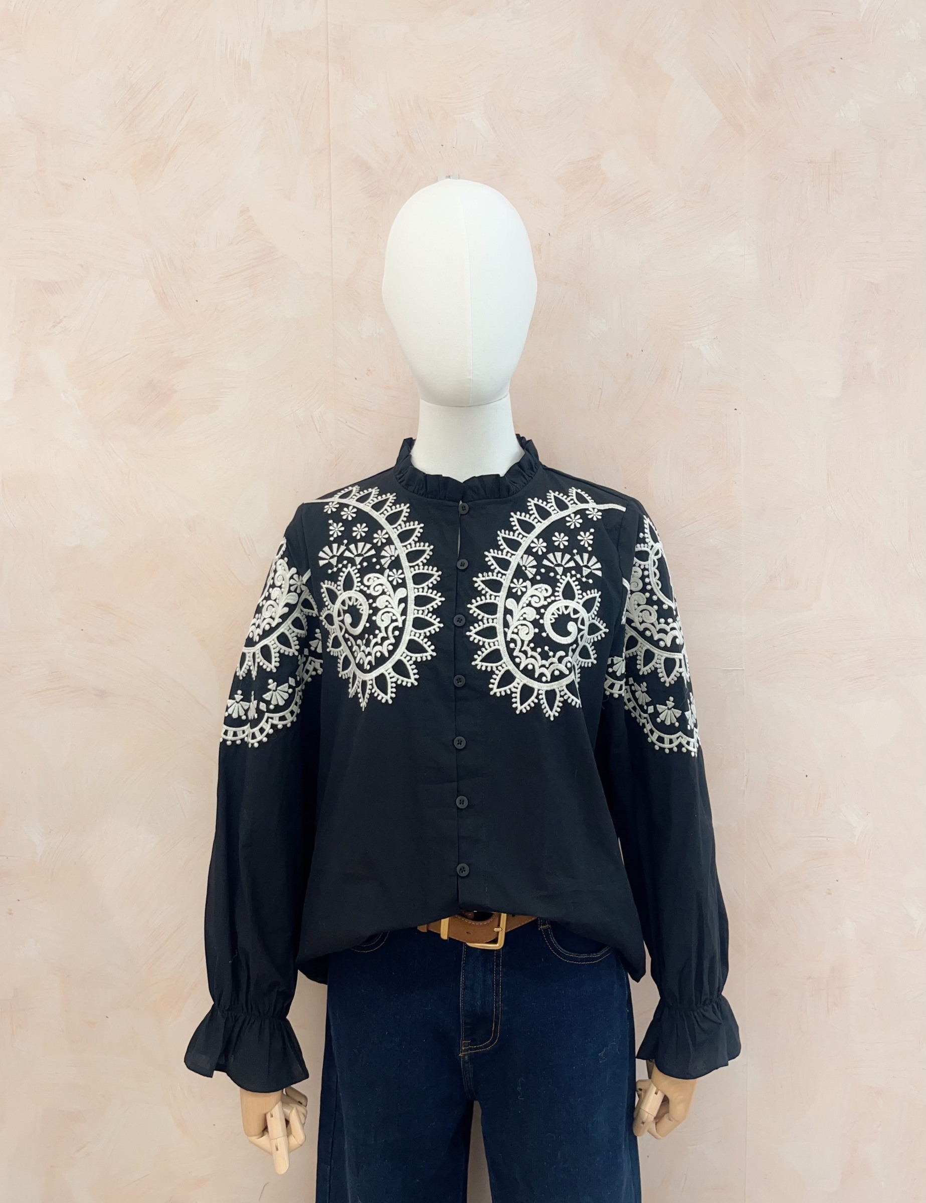 Mayorista LUMINE - Camisa de algodón bordada