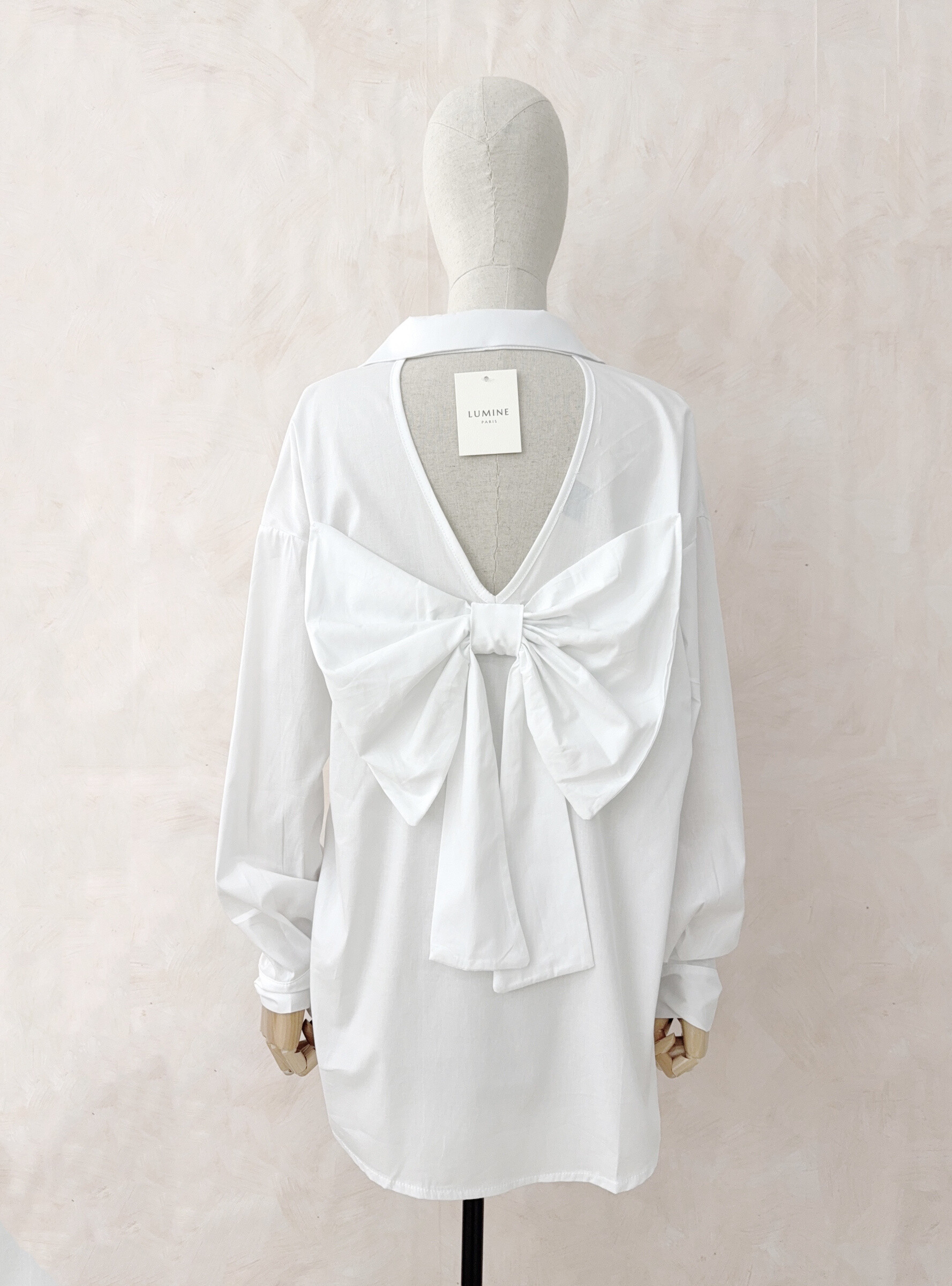 Wholesaler LUMINE - Cotton shirt with big knot on the back