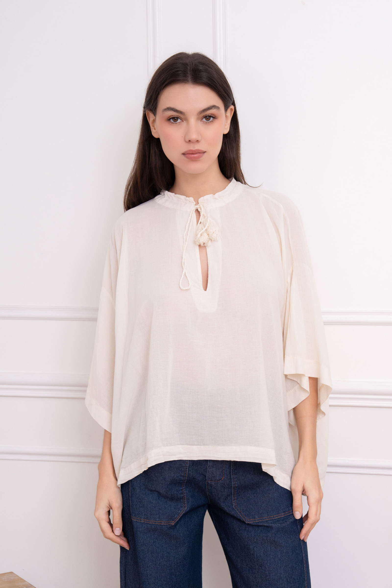 Grossiste LUMINE - Top en voile de coton