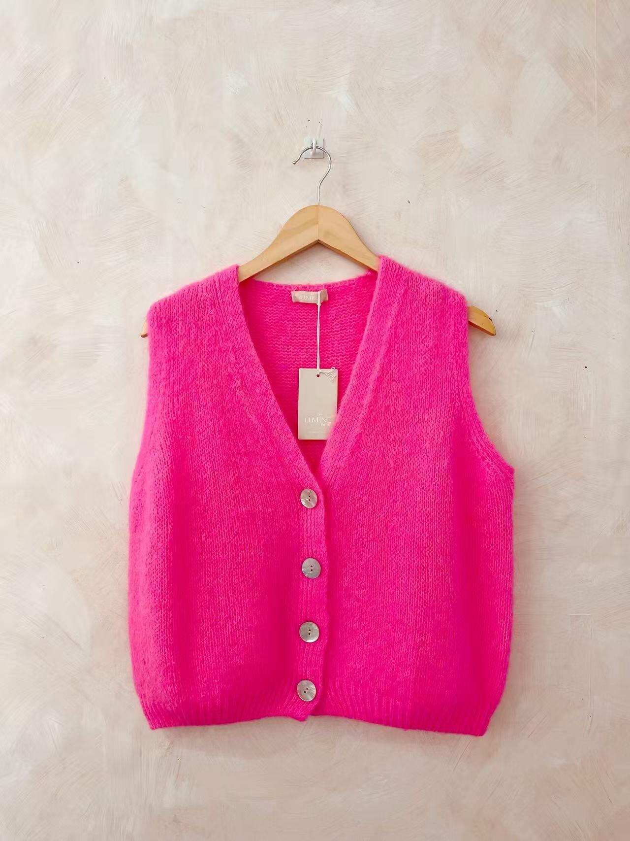 Grossiste LUMINE - Best seller gilet en maille sans manches