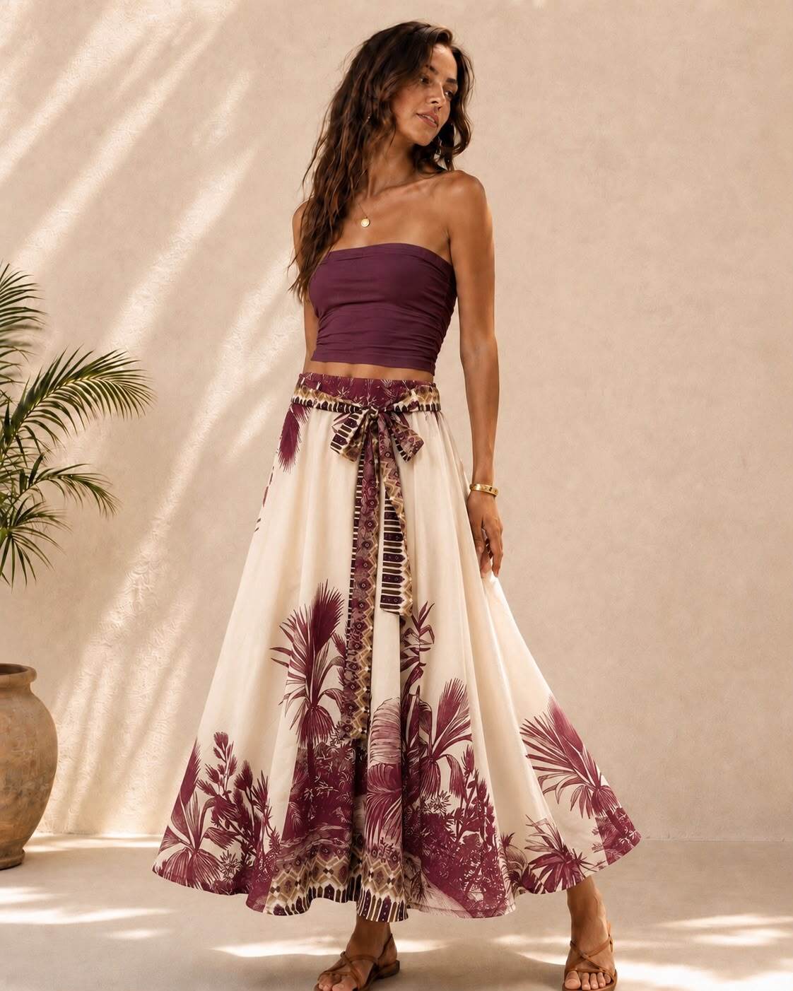 Wholesaler LUMINE - Printed cotton skirt