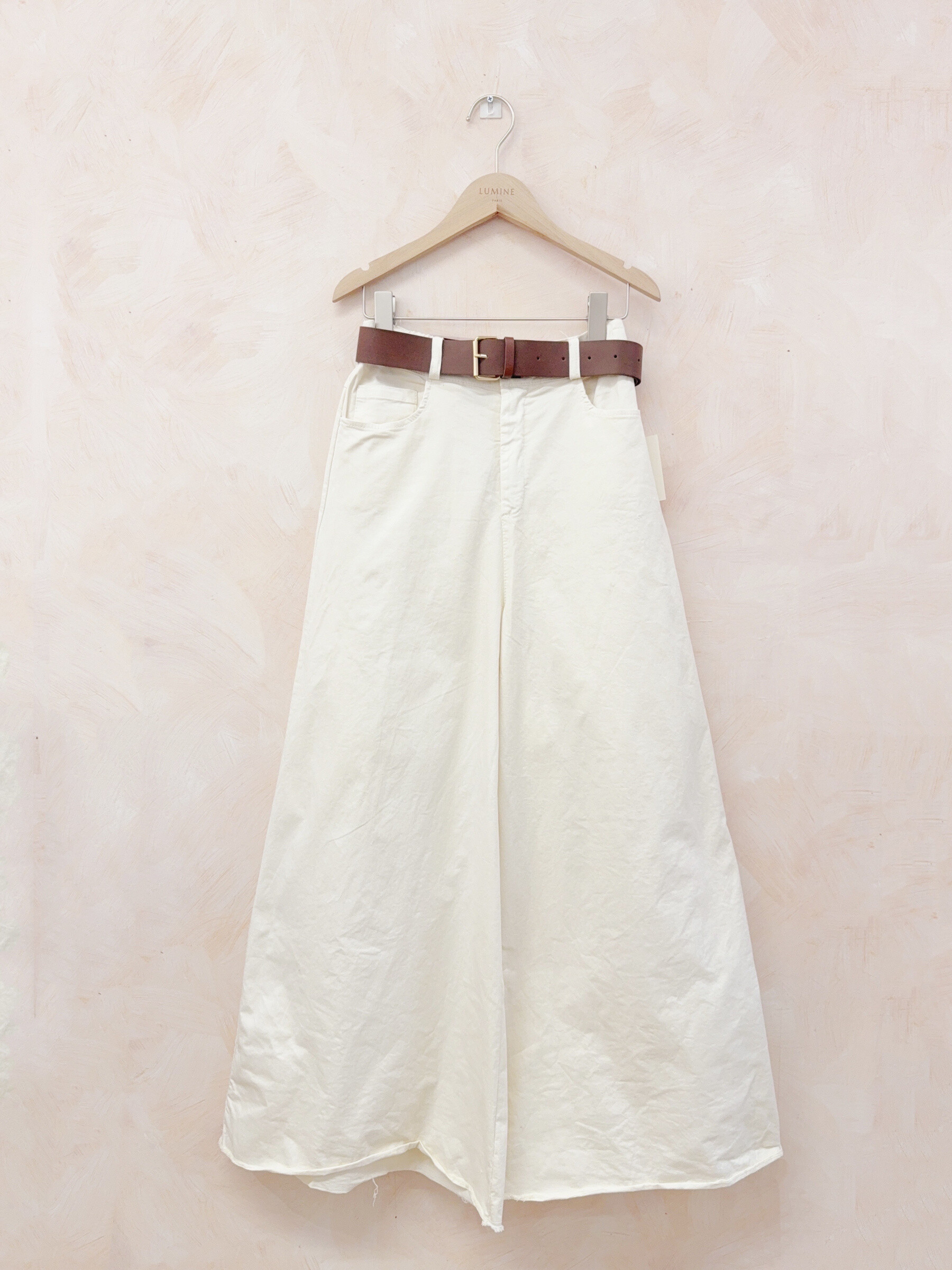 Grossista LUMINE - Grandi pantaloni di cotone con cintura