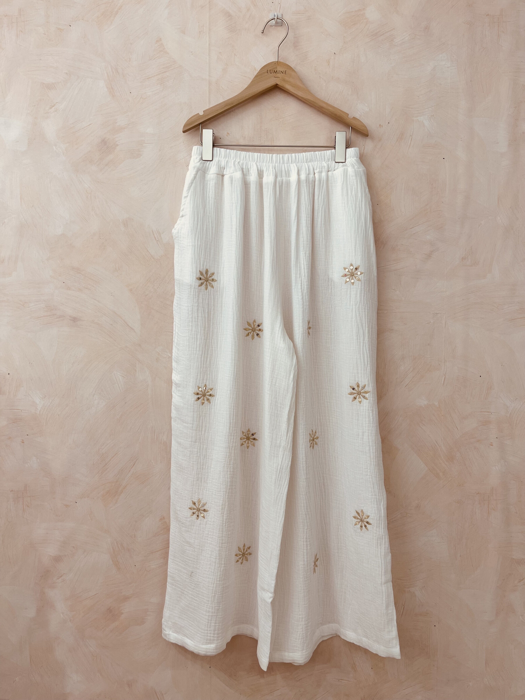 Wholesaler LUMINE - Embroidered cotton gas pants
