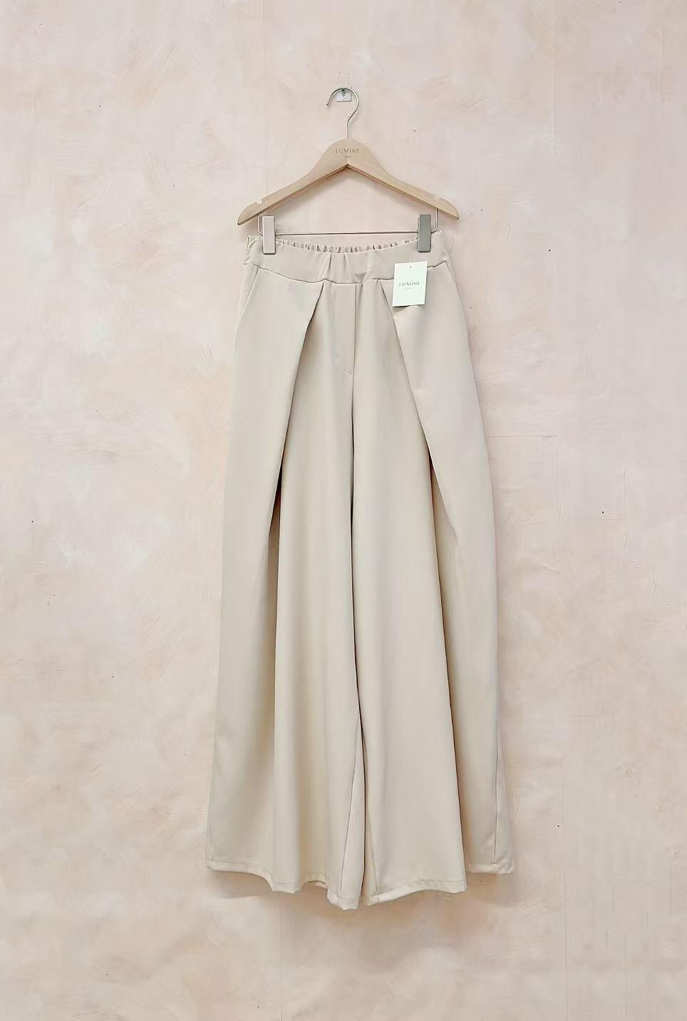 Grossiste LUMINE - Pantalon large à plis