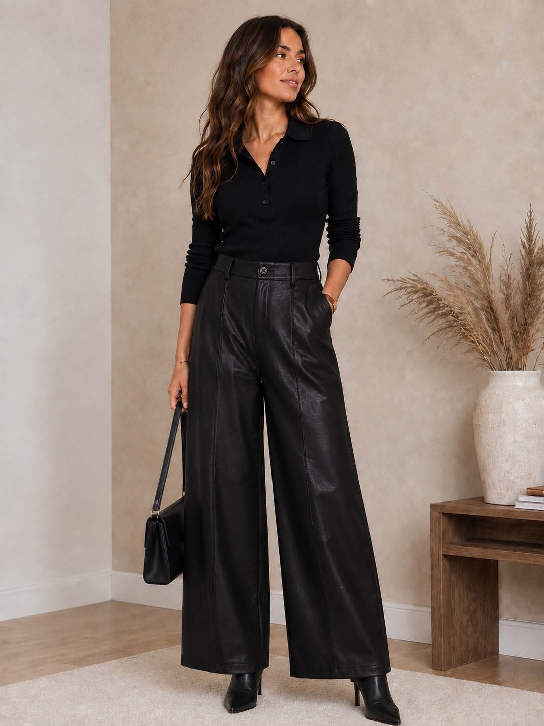 Wholesaler LUMINE - Wide-leg faux leather trousers