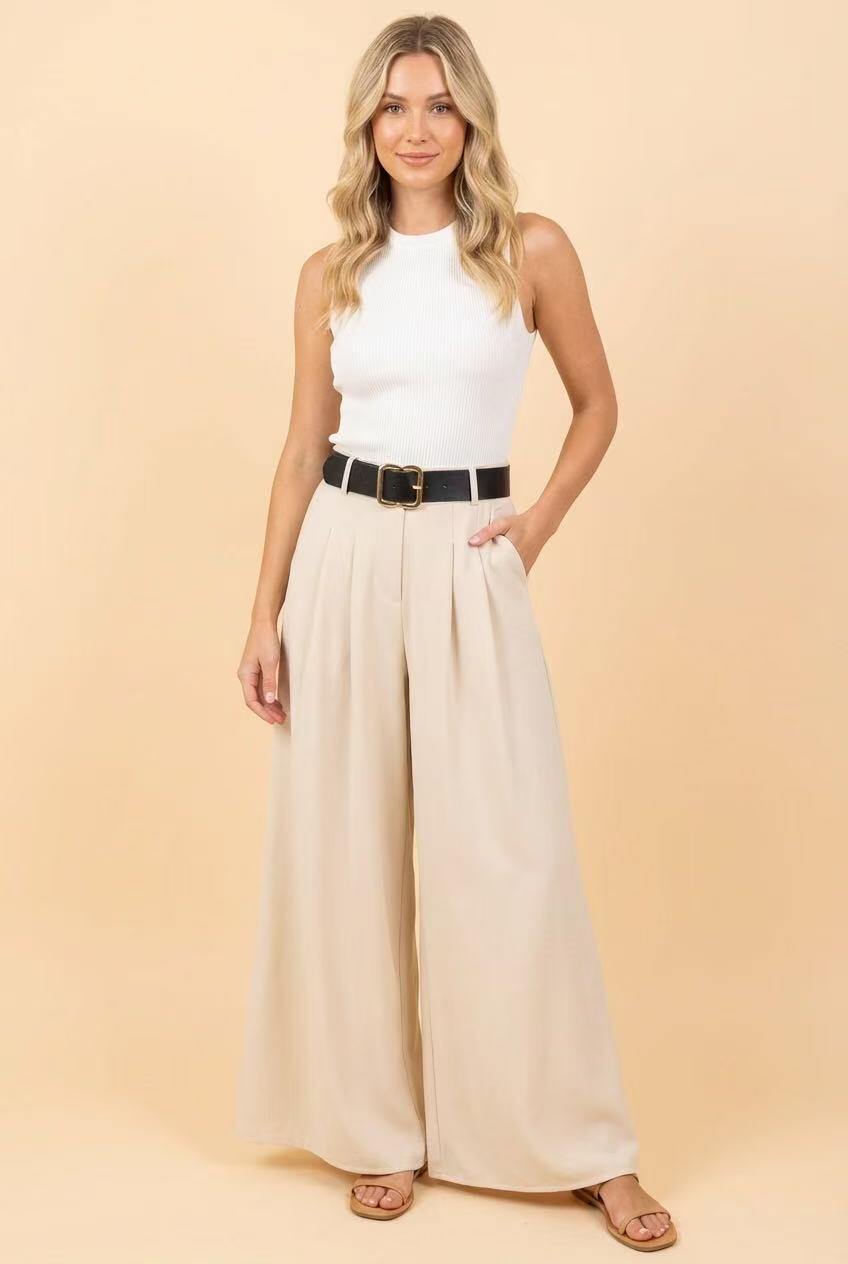 Grossiste LUMINE - Pantalon large ceinture