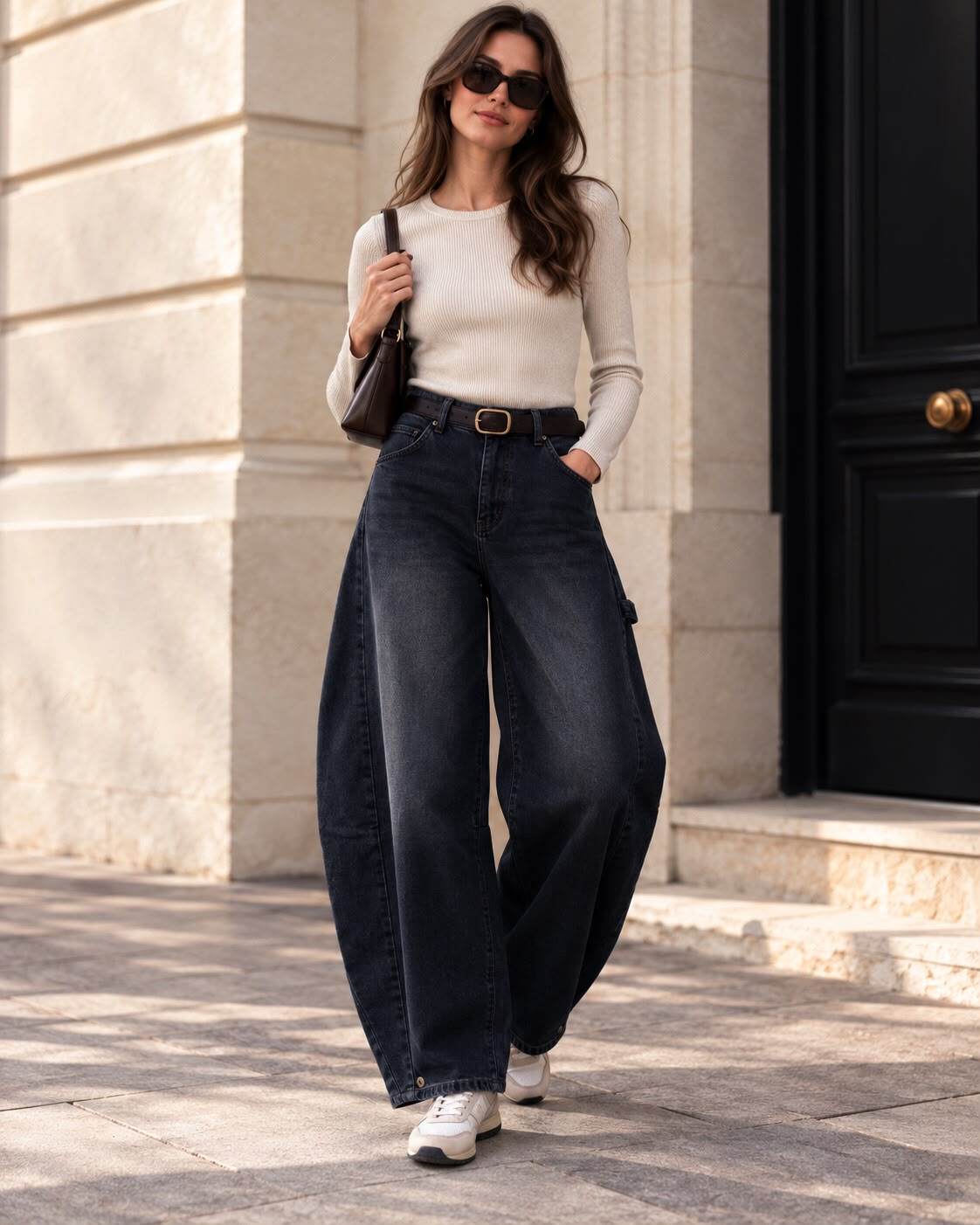 Wholesaler LUMINE - Stretch cotton barrel jeans