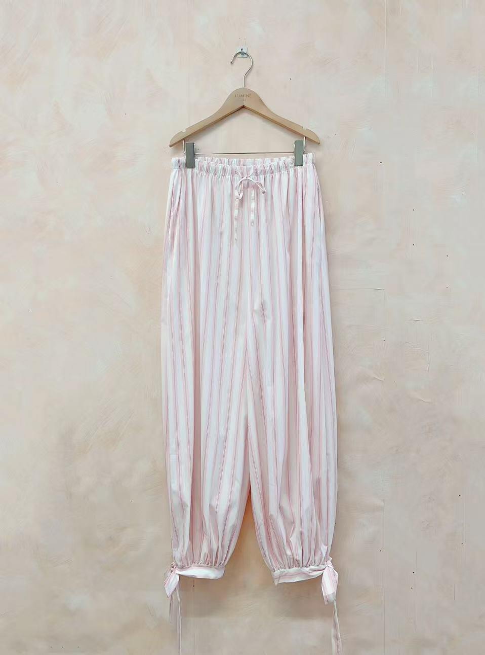 Grossiste LUMINE - Pantalon rayure à nœud