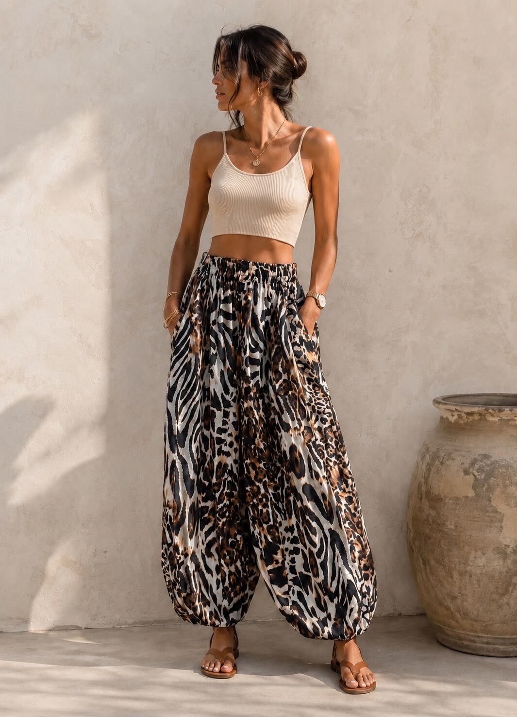 Großhändler LUMINE - Leoparden-Ballonhose