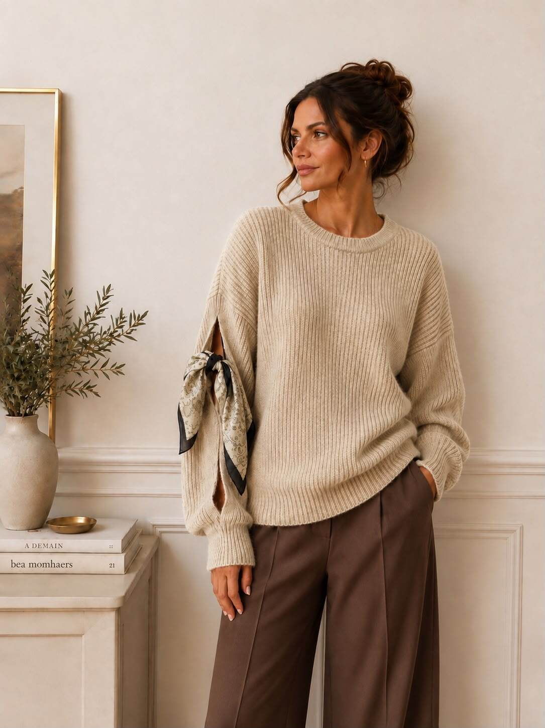 Grossiste LUMINE - Pull écharpe bras